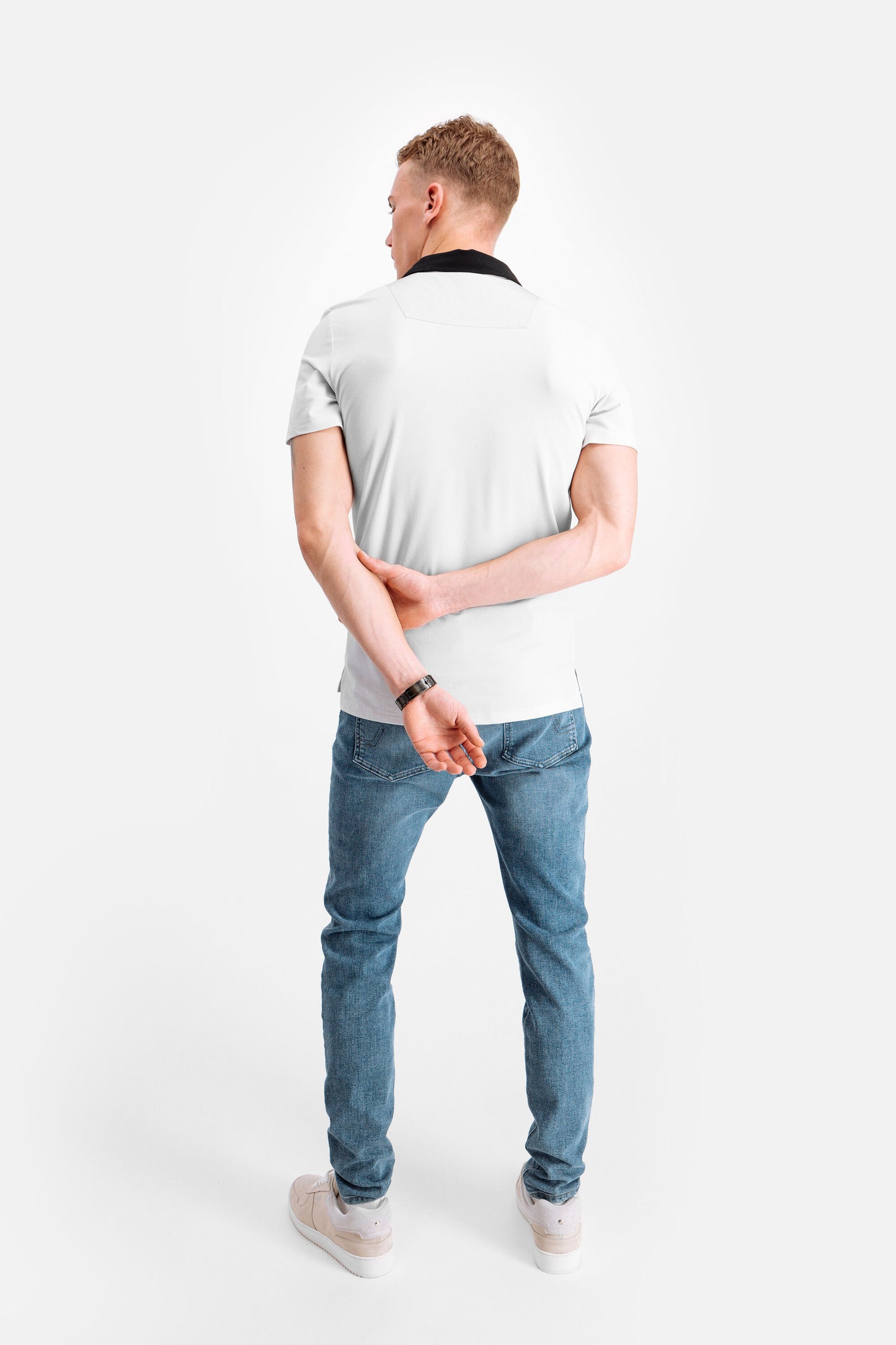 Tech Badge Straight Polo Lt Grey
