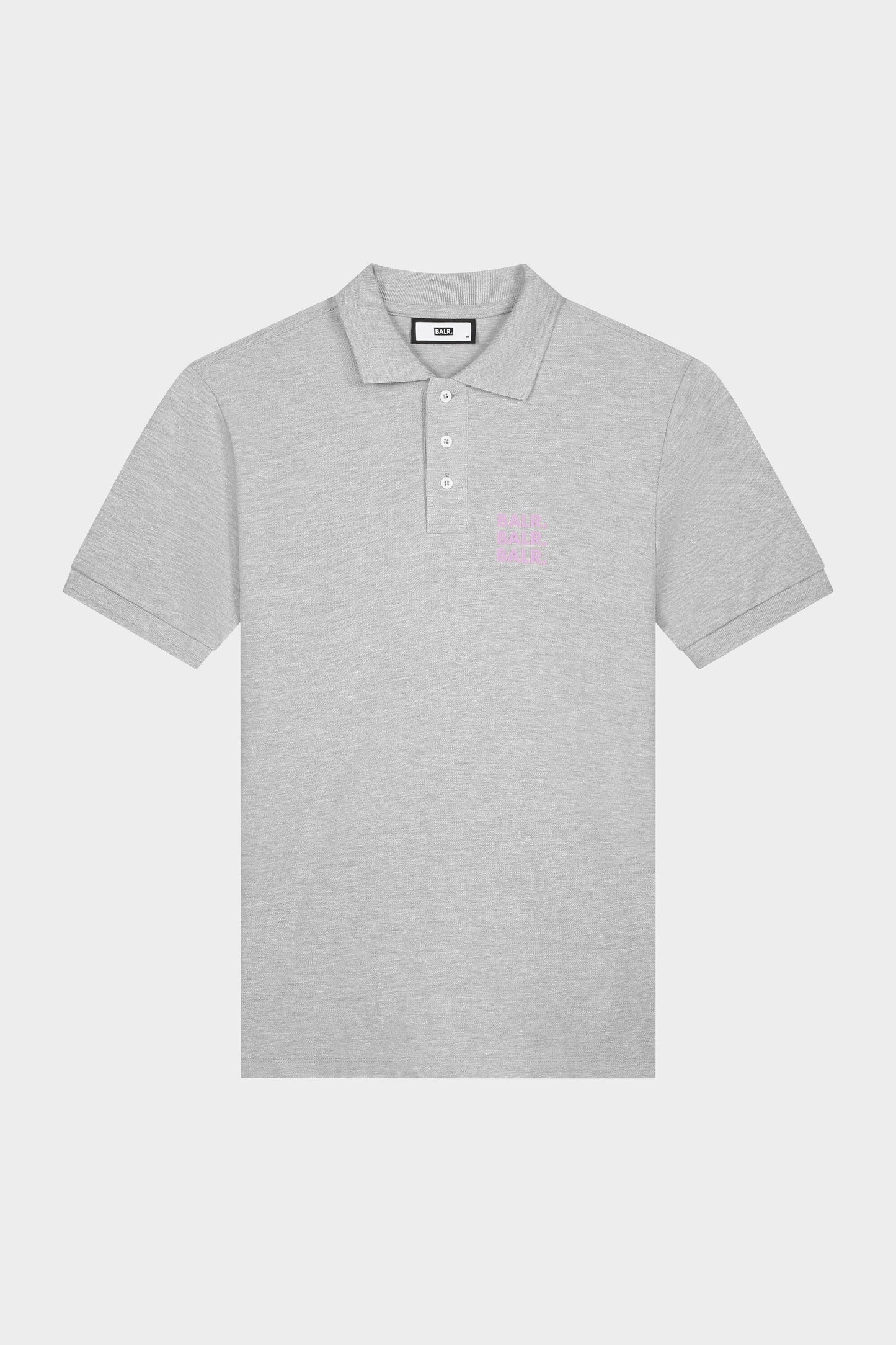 BALR. Straight Polo Triple Grey Heather
