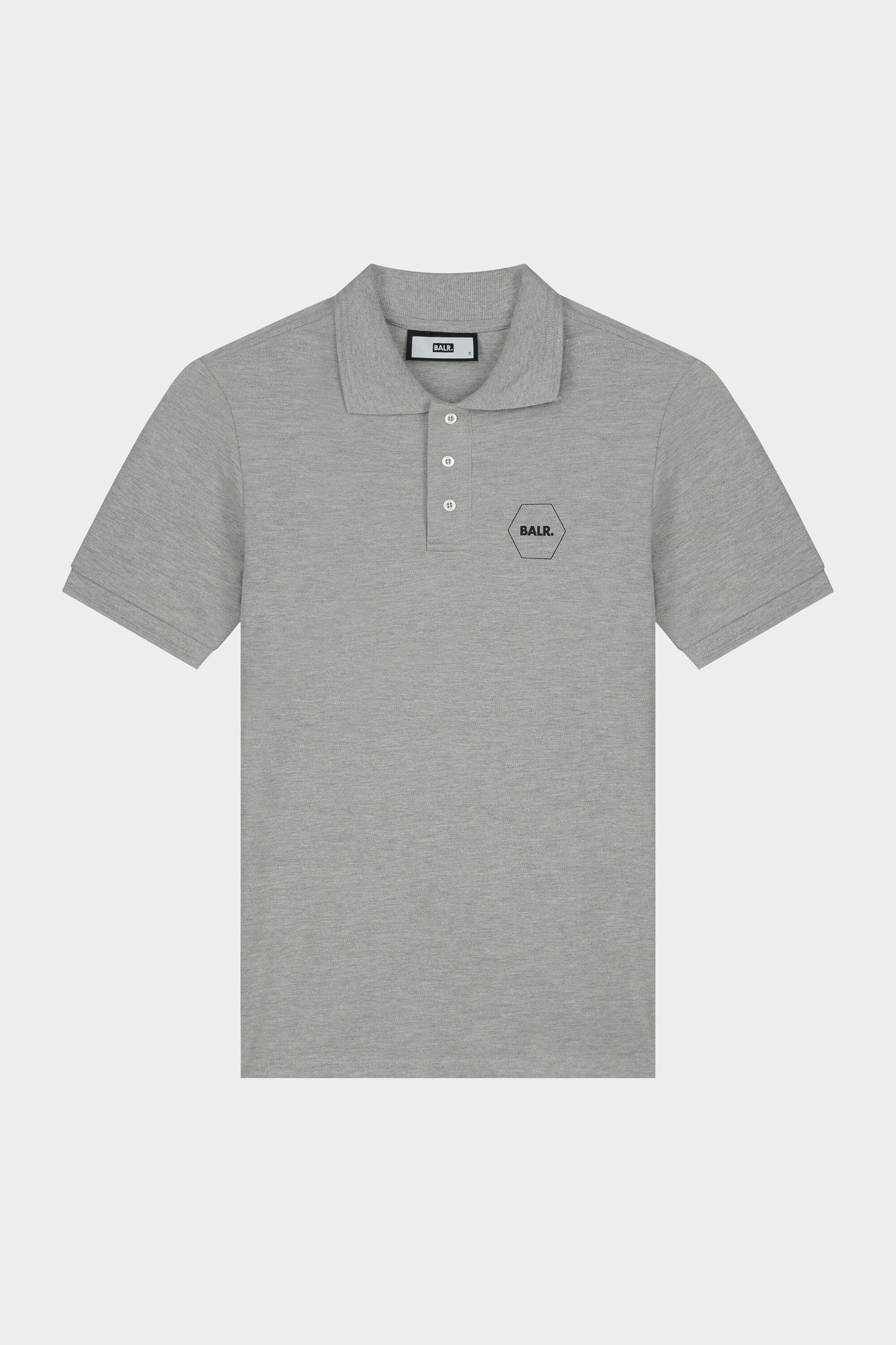 Hexagon Straight Polo Grey Melange