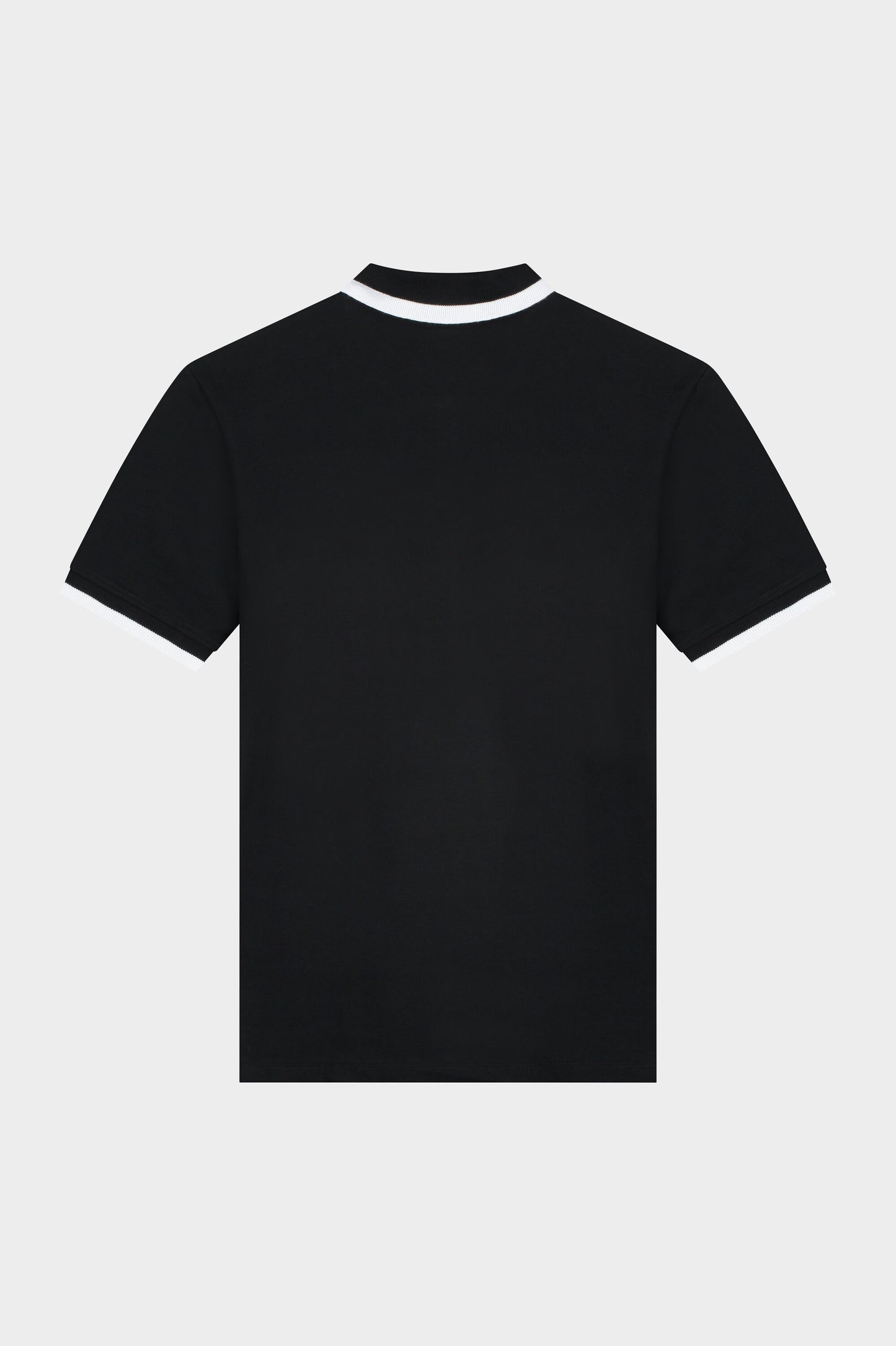 Olaf Straight Contrast Polo Jet Black
