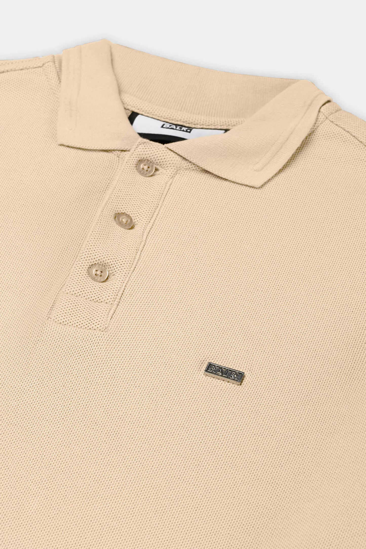 Sebastian Metal Brand Slim Polo Irish Cream