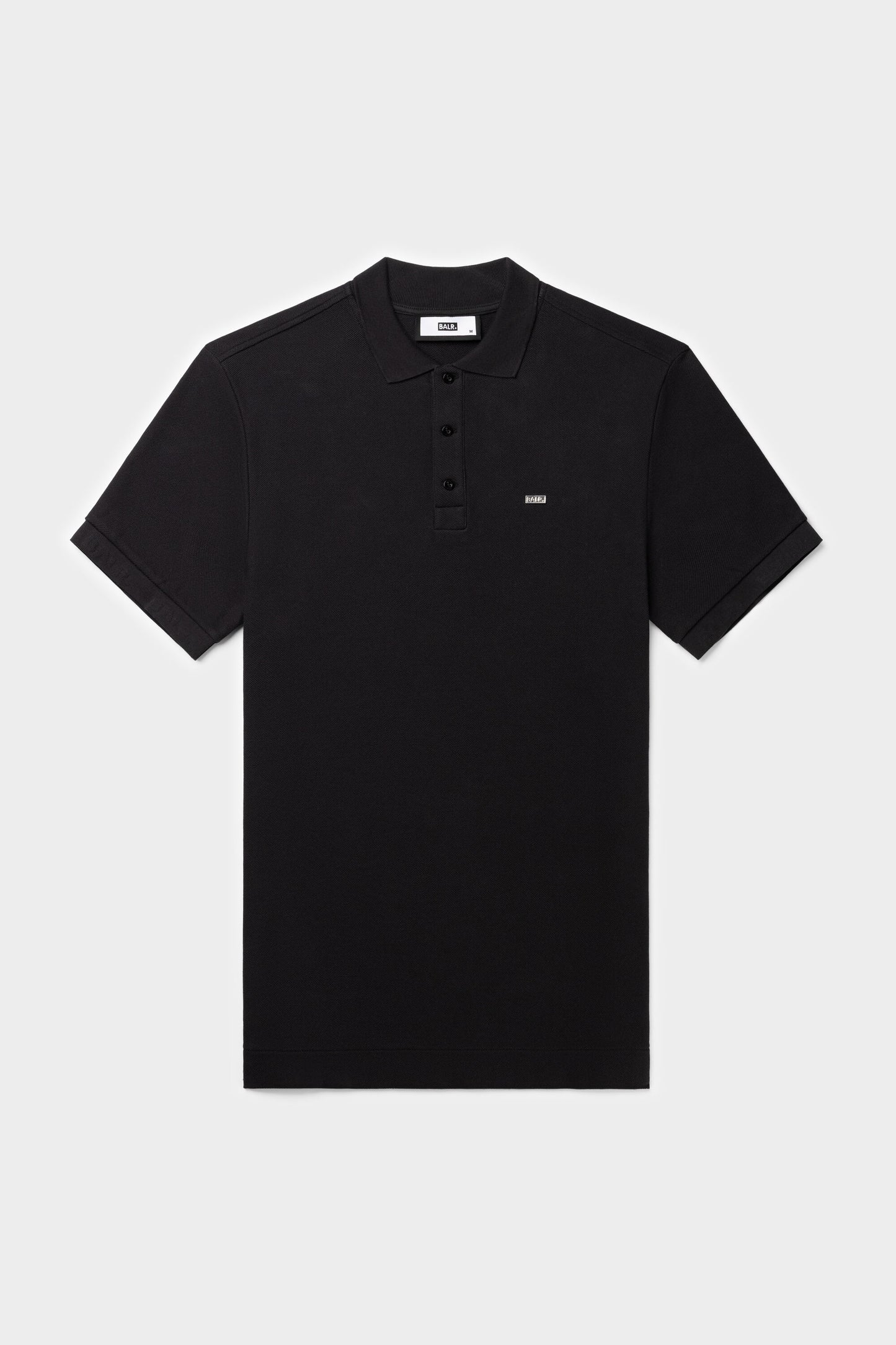 Olaf Straight Metal Brand Polo Jet Black
