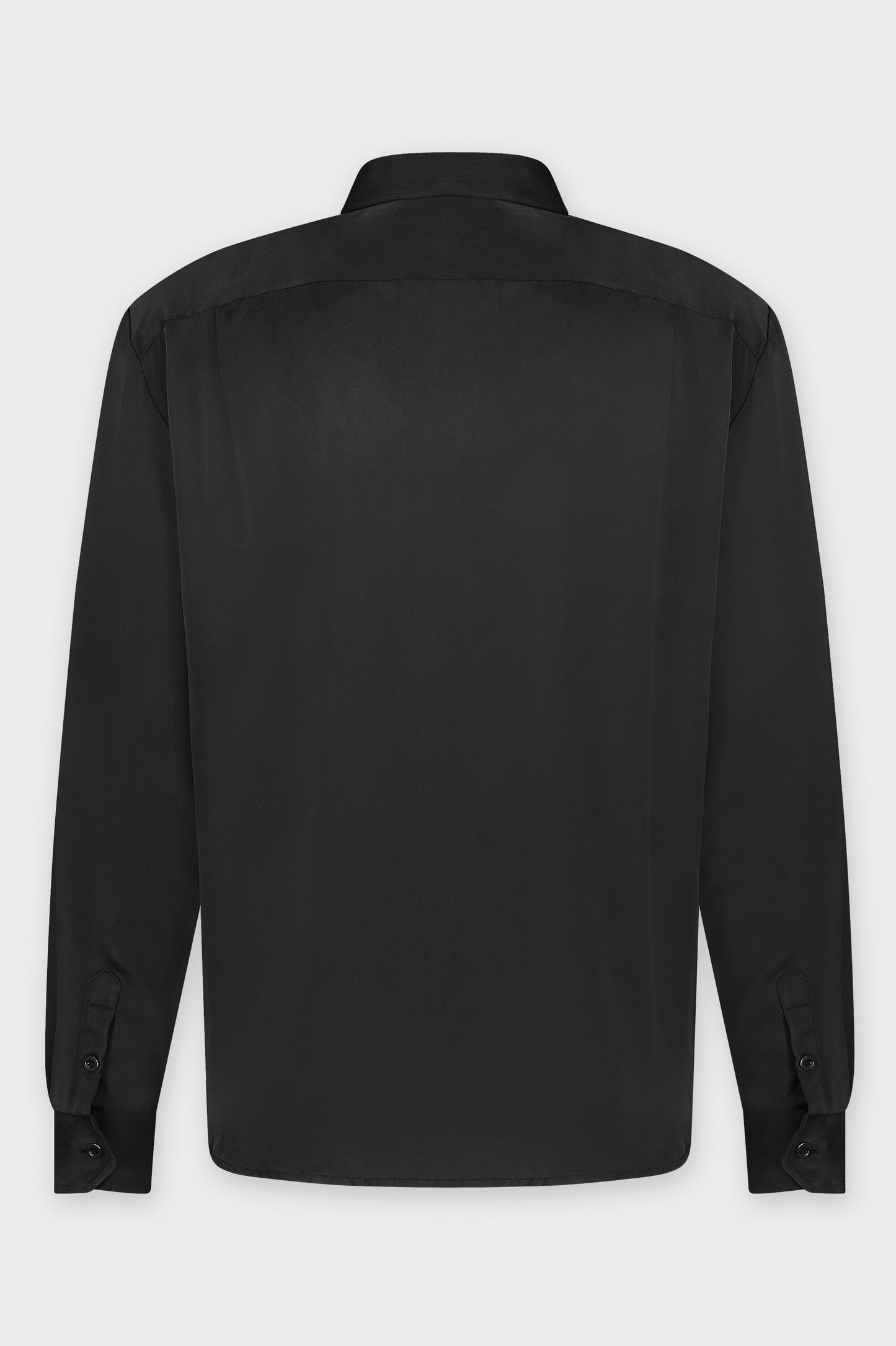 Demy Box Unisex Silk Shirt Jet Black