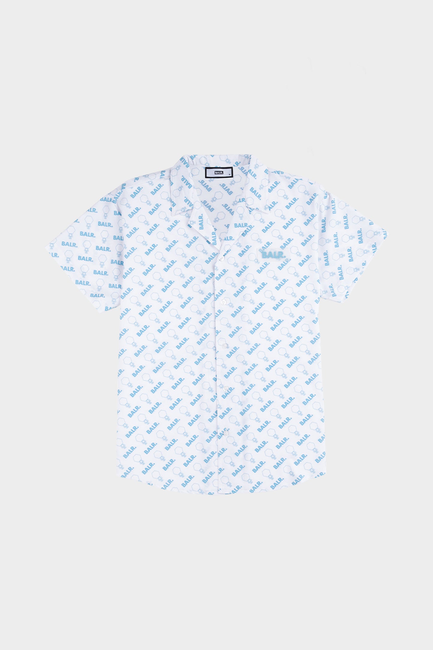 AOP Doll Box Fit Shirt S/S Light Stone/Sky Blue.