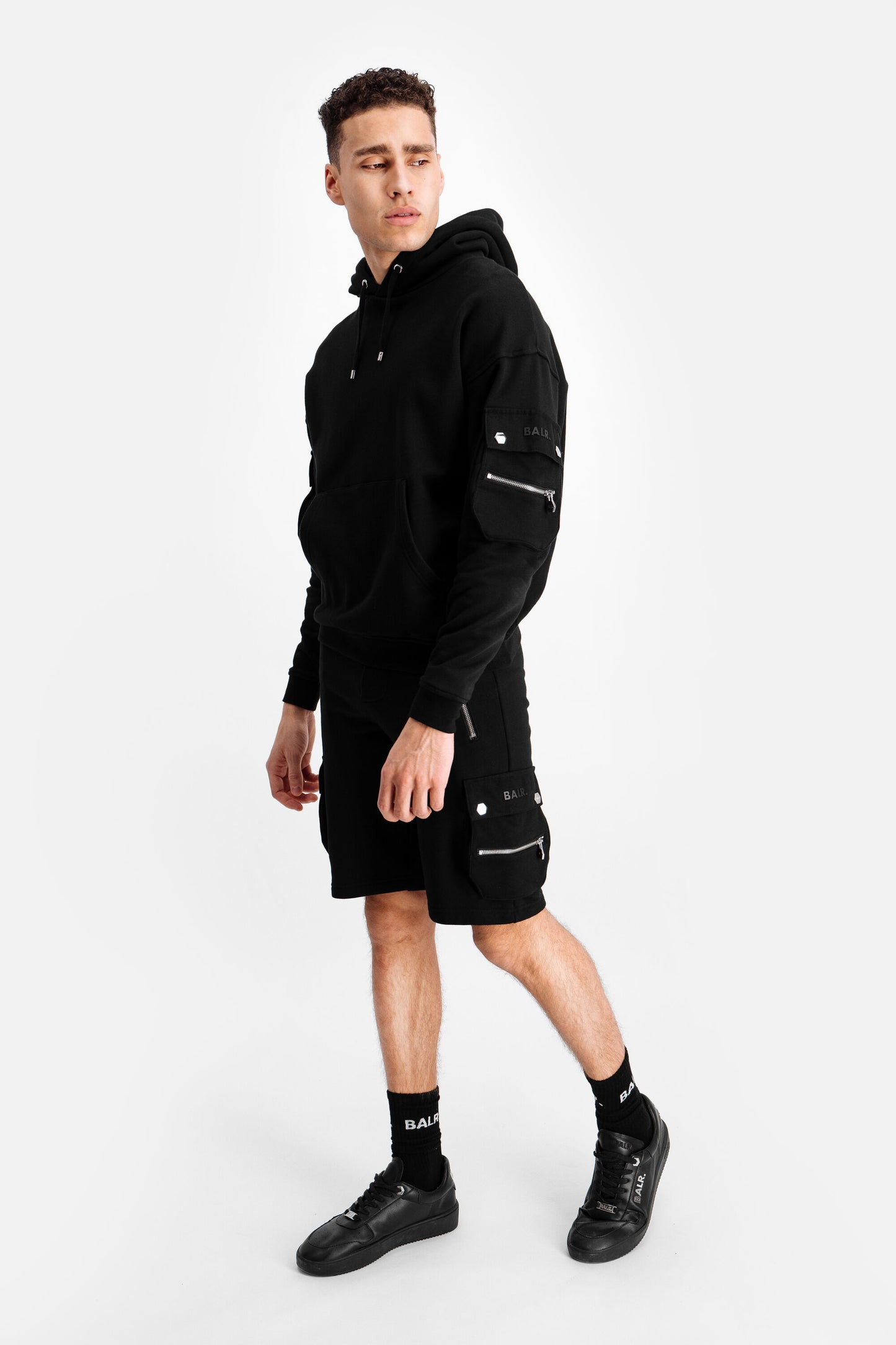 Cargo Straight Shorts Black