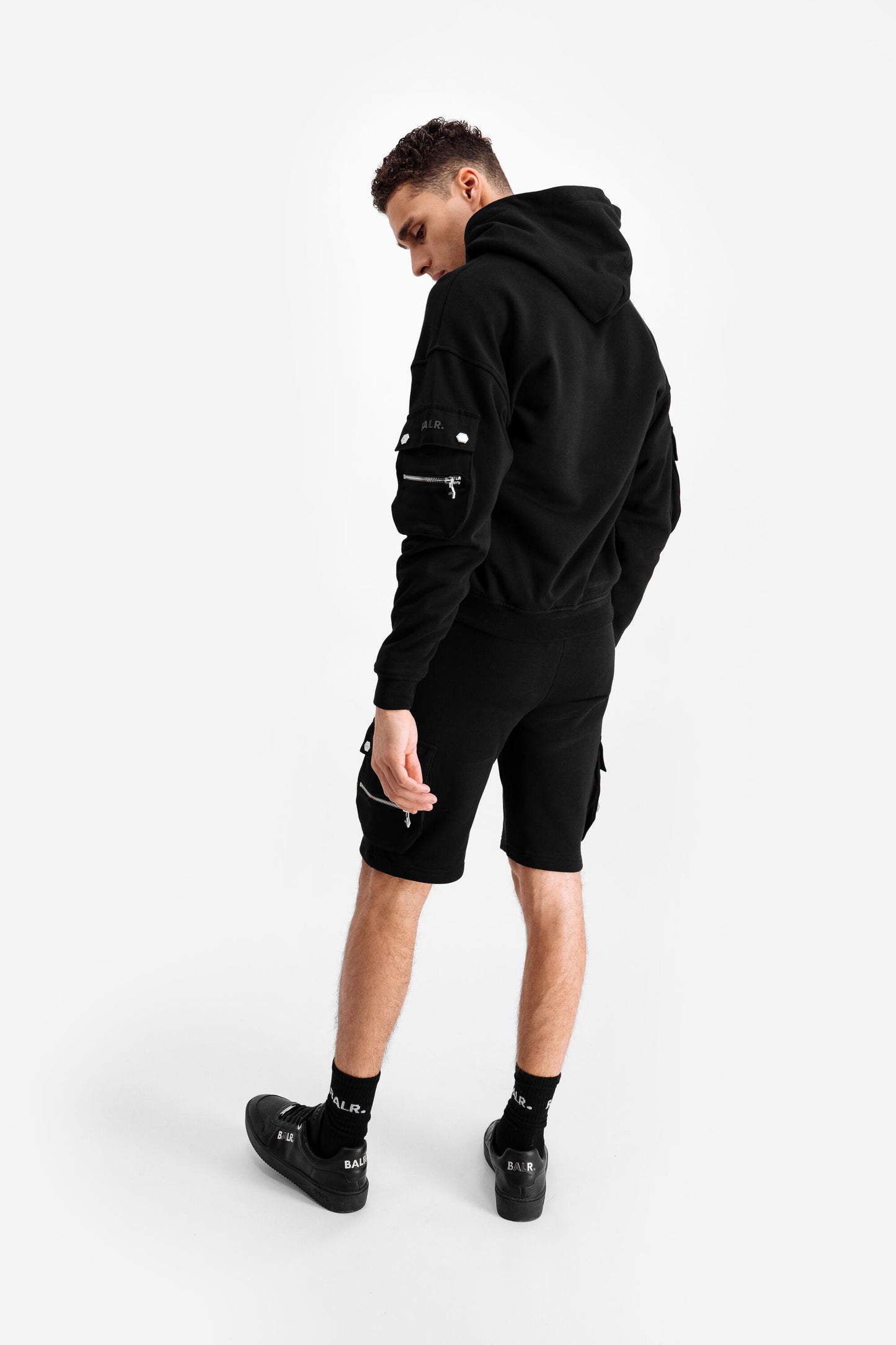 Cargo Straight Shorts Black