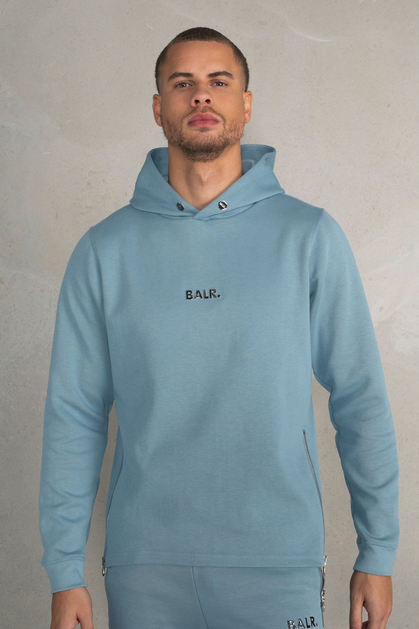 Q-Series Straight Classic Hoodie Stone Blue
