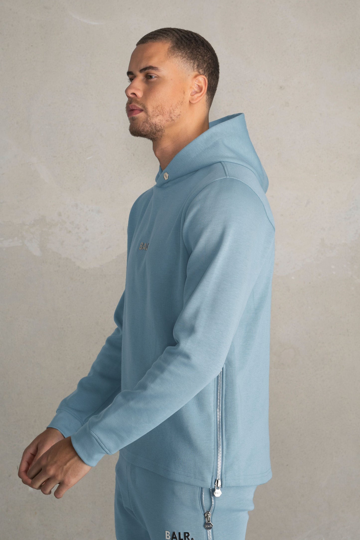 Q-Series Straight Classic Hoodie Stone Blue