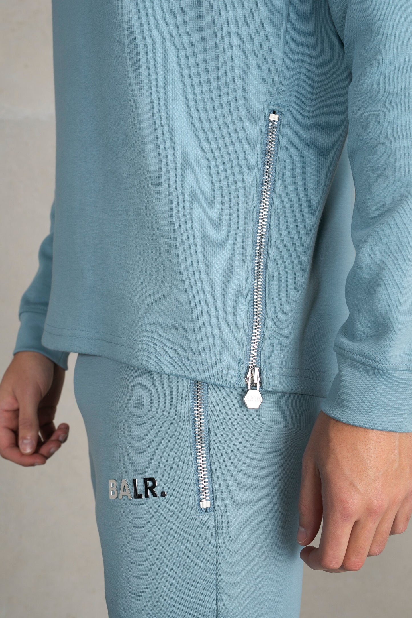 Q-Series Straight Classic Hoodie Stone Blue