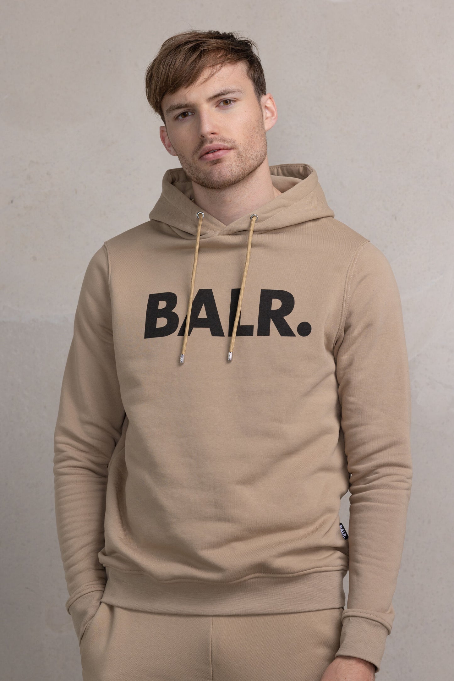 Brand Straight Hoodie White Pepper