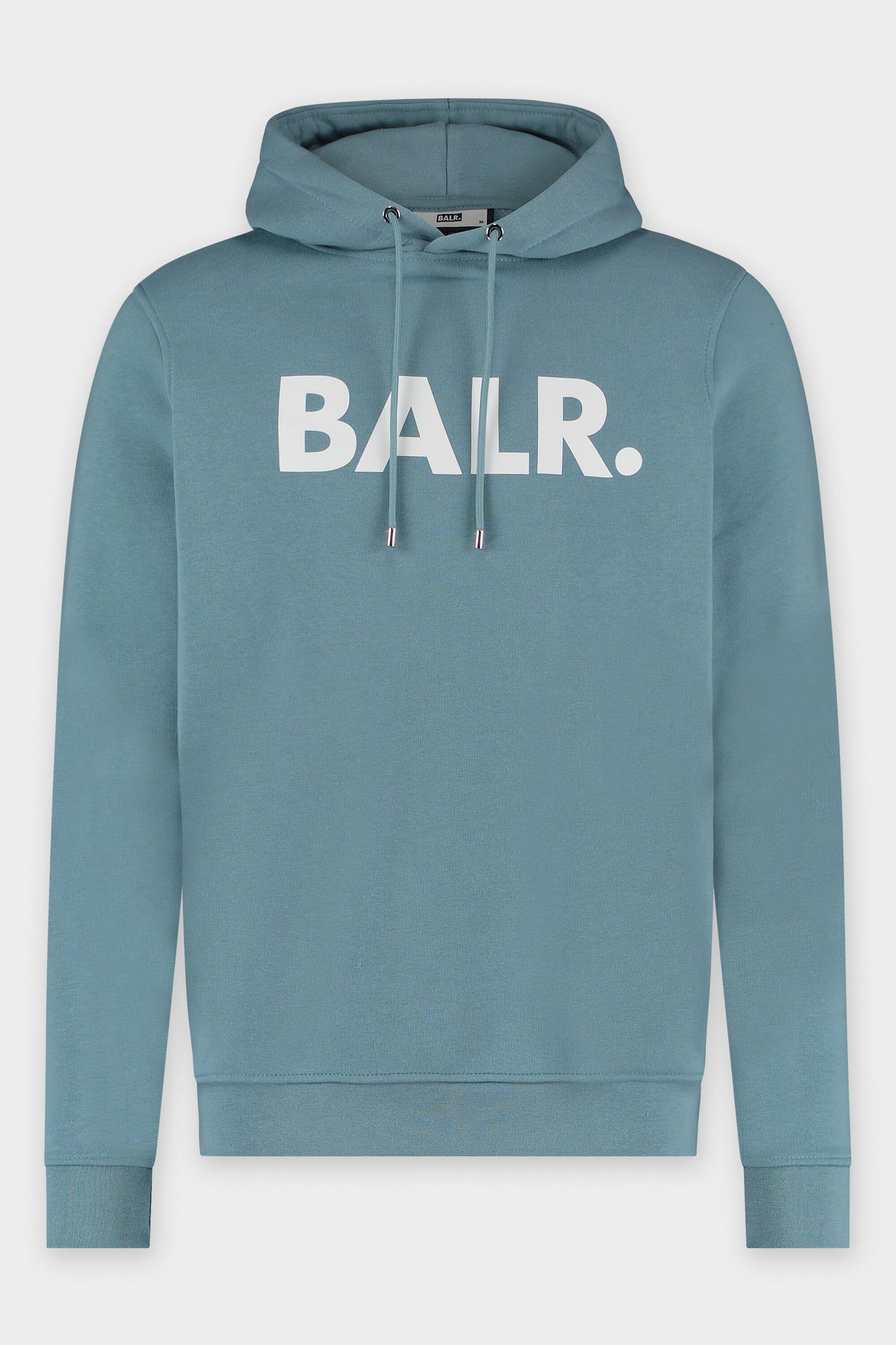 Brand Straight Hoodie Stone Blue