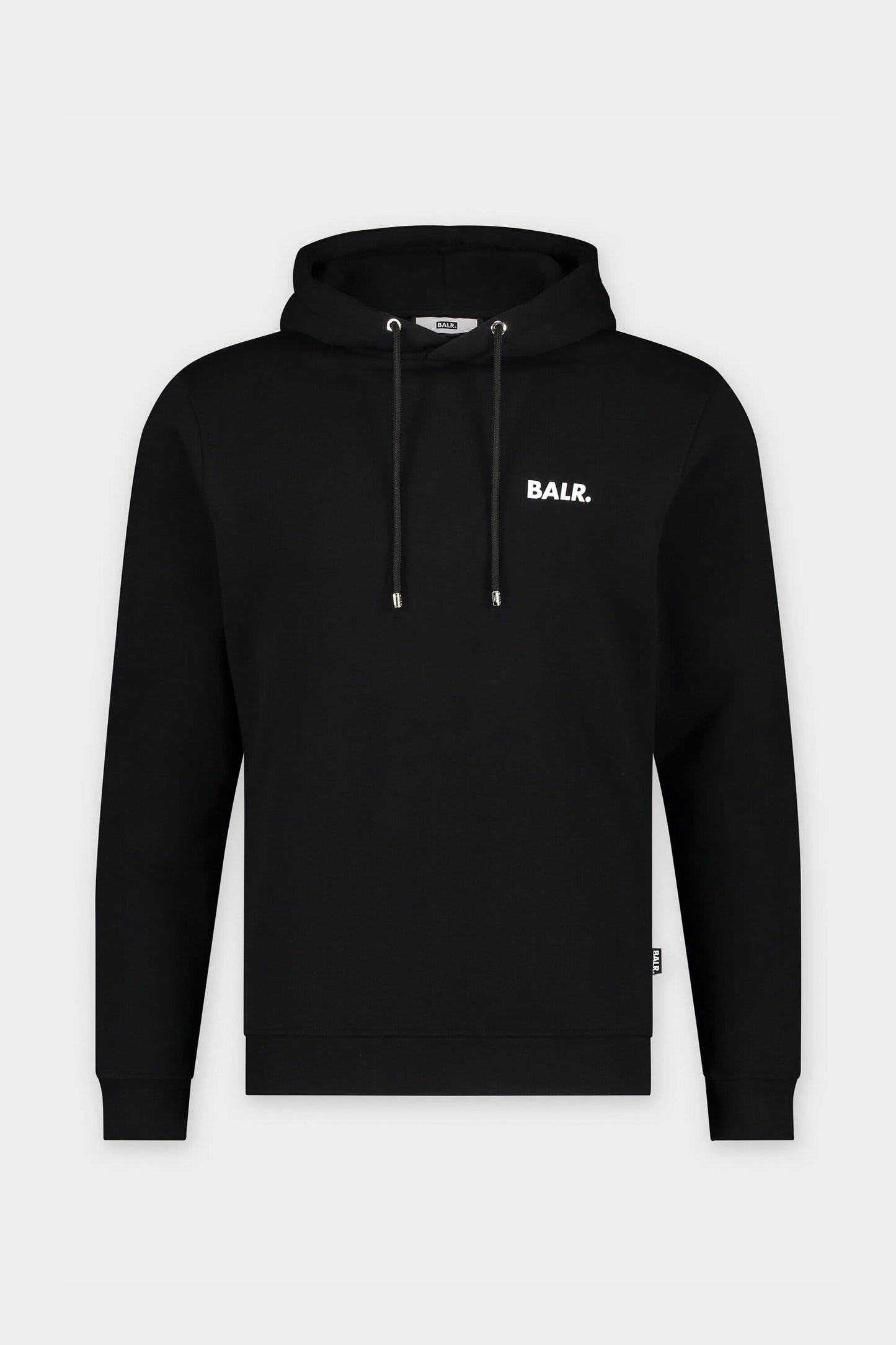 Brand Straight Small Logo Hoodie Jet Black