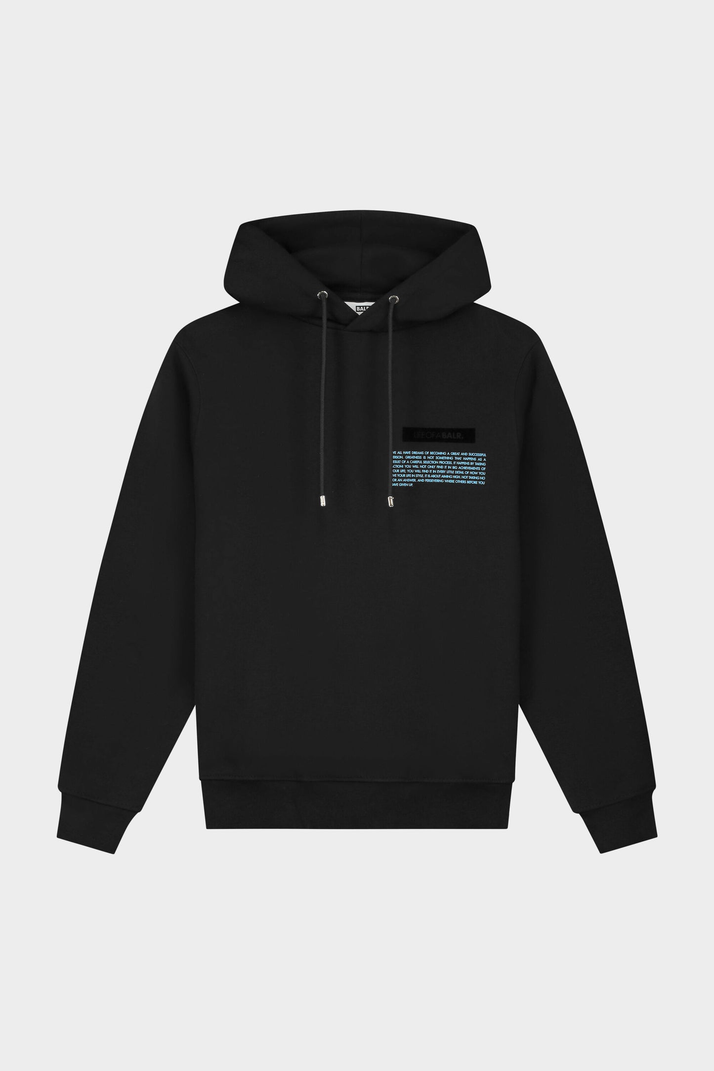 Olaf Straight Hoodie Quote Black/Blue
