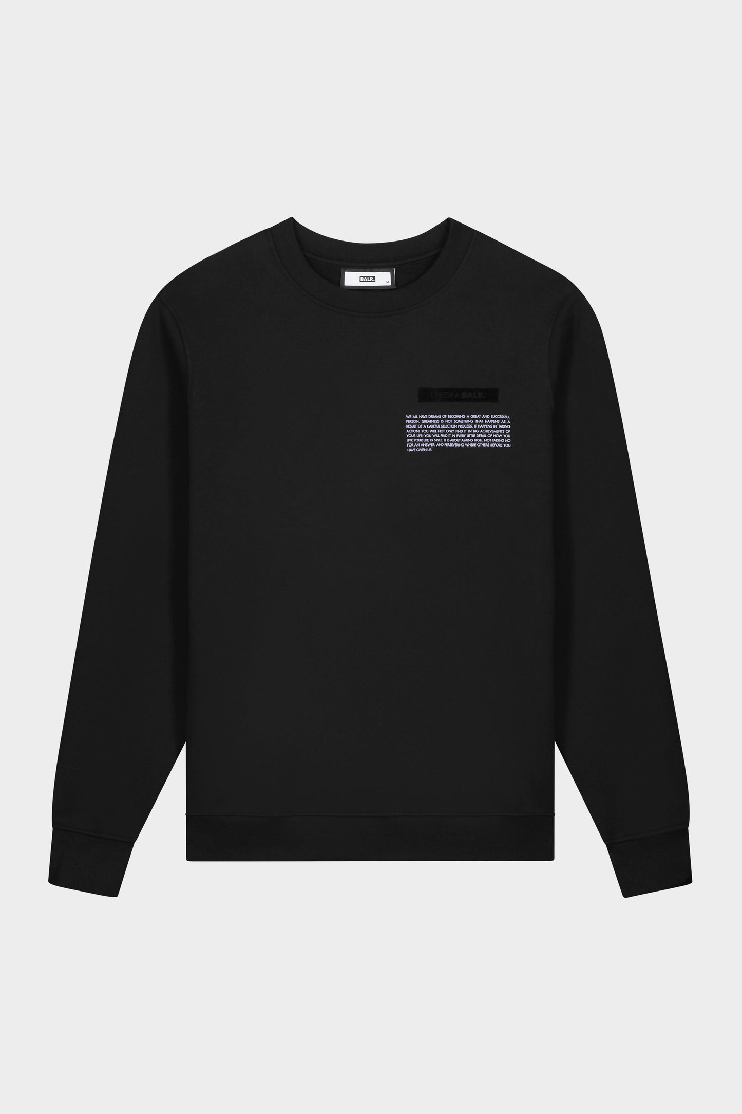 Quote Straight Crewneck Black/Violet
