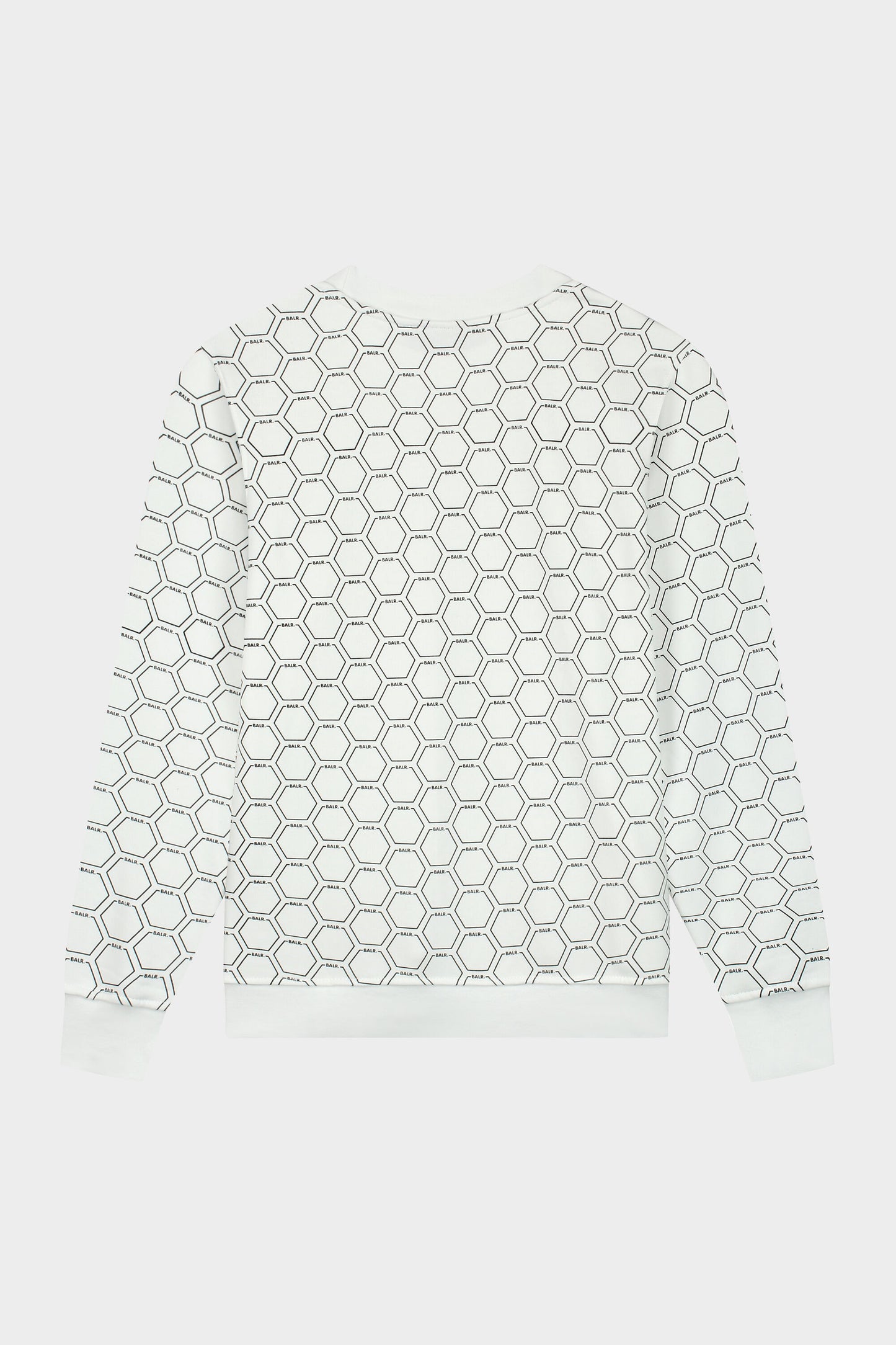 Olaf Straight Crewneck Hexagon AOP Bright White/Jet Black