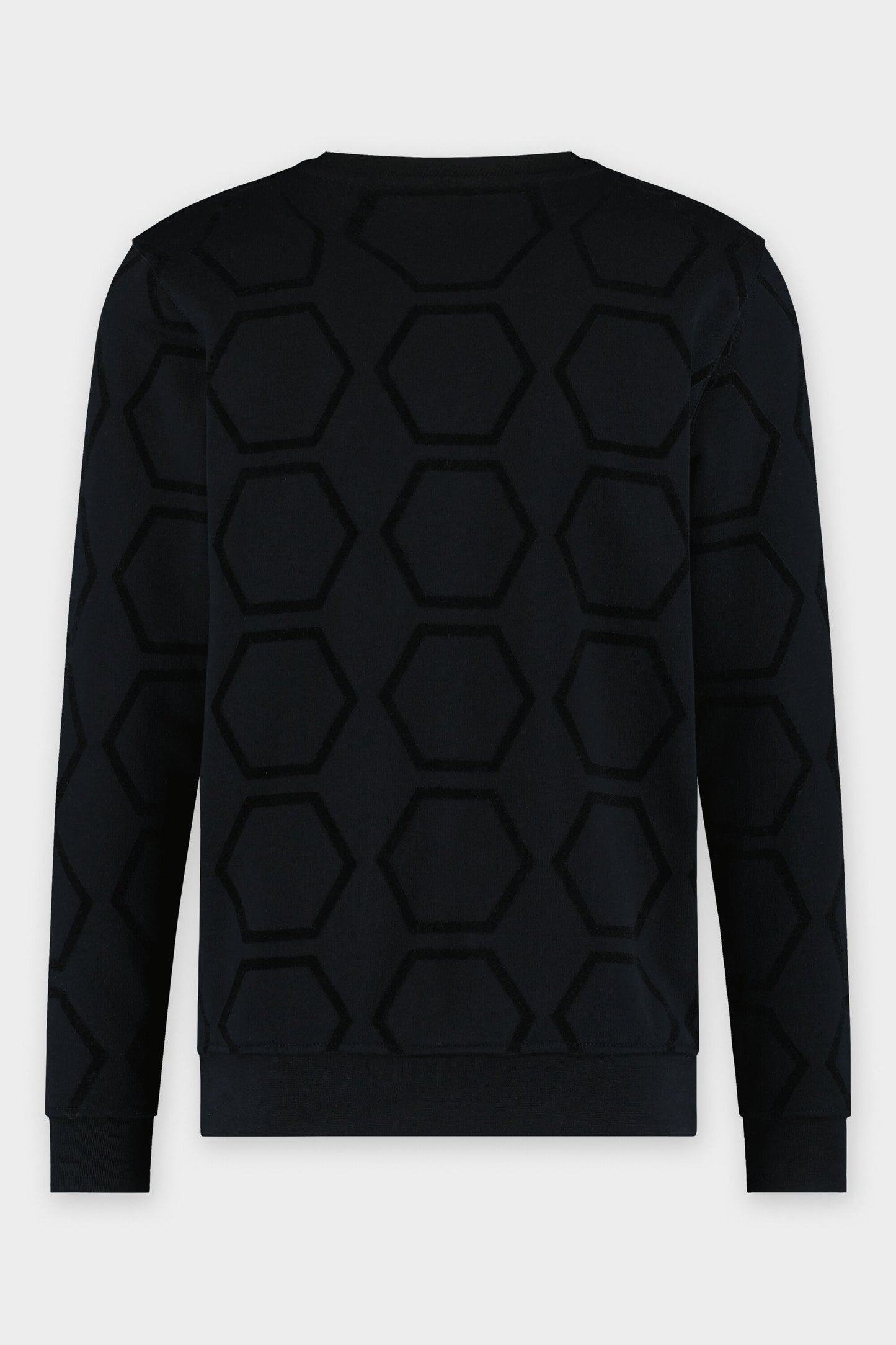 Olaf Straight Hex. Doll AOP Crewneck Jet Black