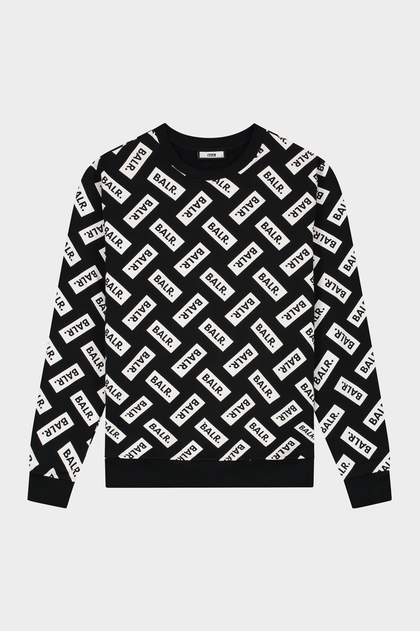 Olaf Straight Club AOP Crewneck Jet Black/Bright White