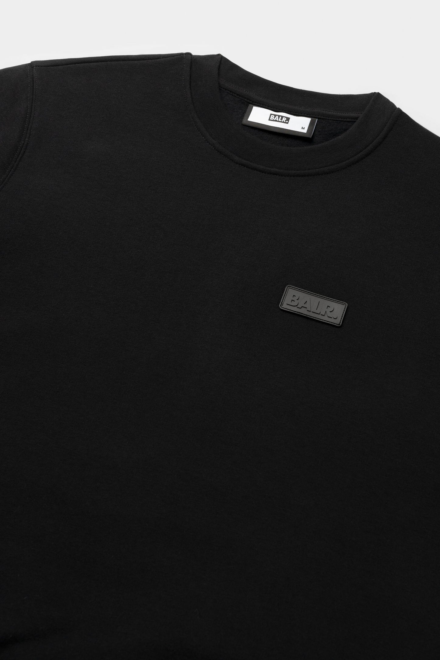 Olaf Straight Rubber Badge Crewneck Jet Black