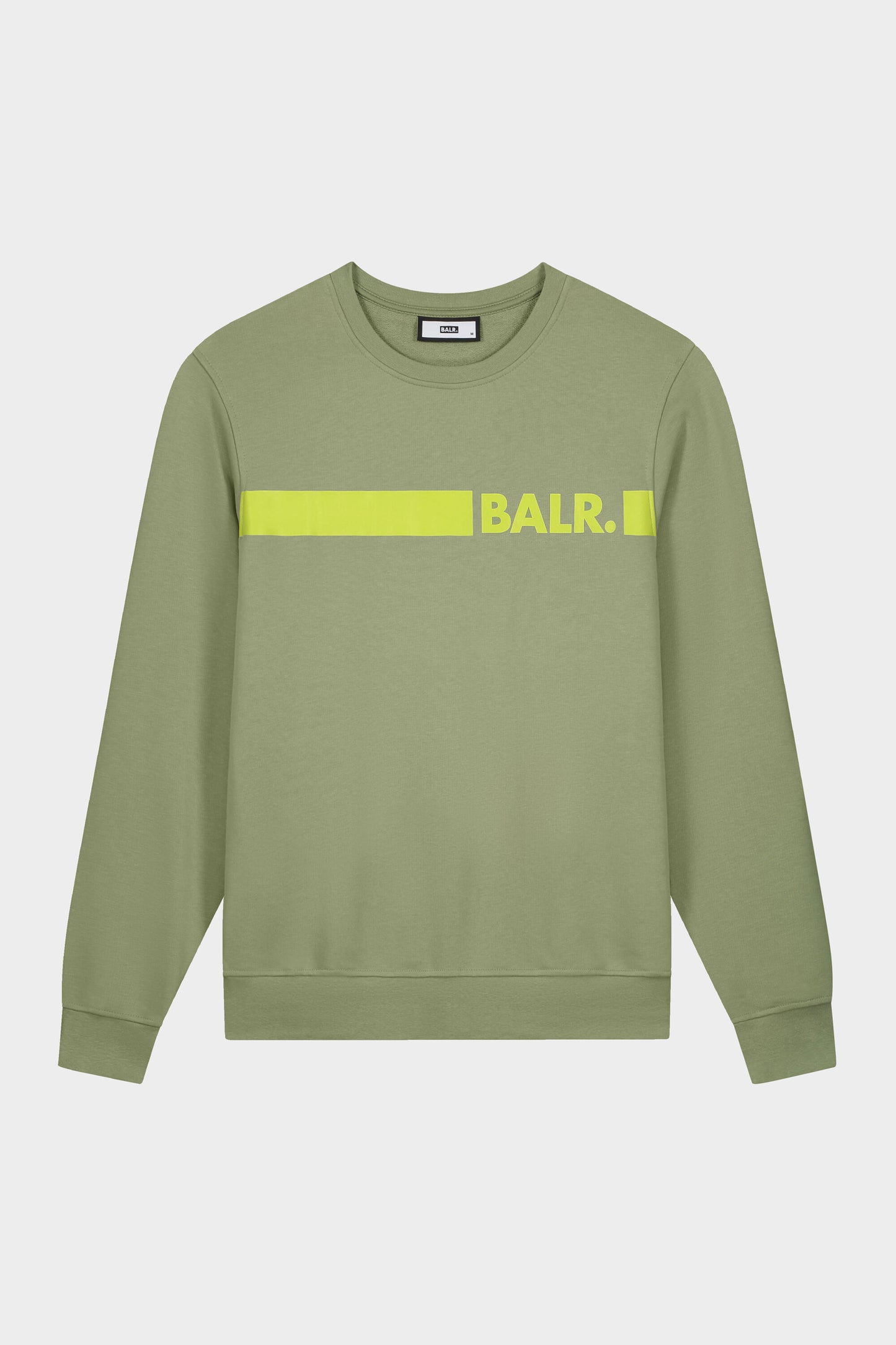 Olaf Straight BALR. Horizontal Crewneck Oil Green