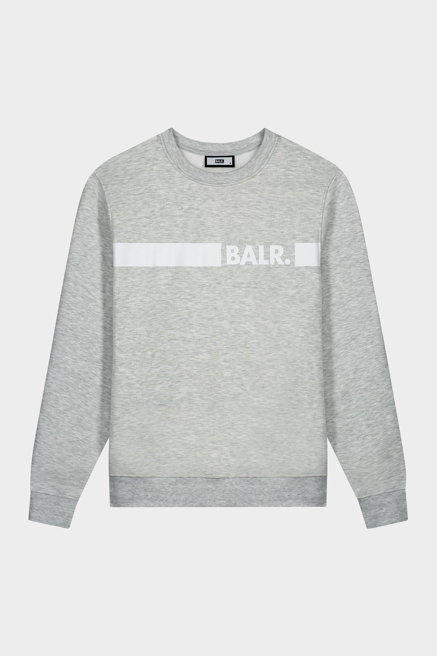 Olaf Straight BALR. Horizontal Crewneck Lt Grey Heather
