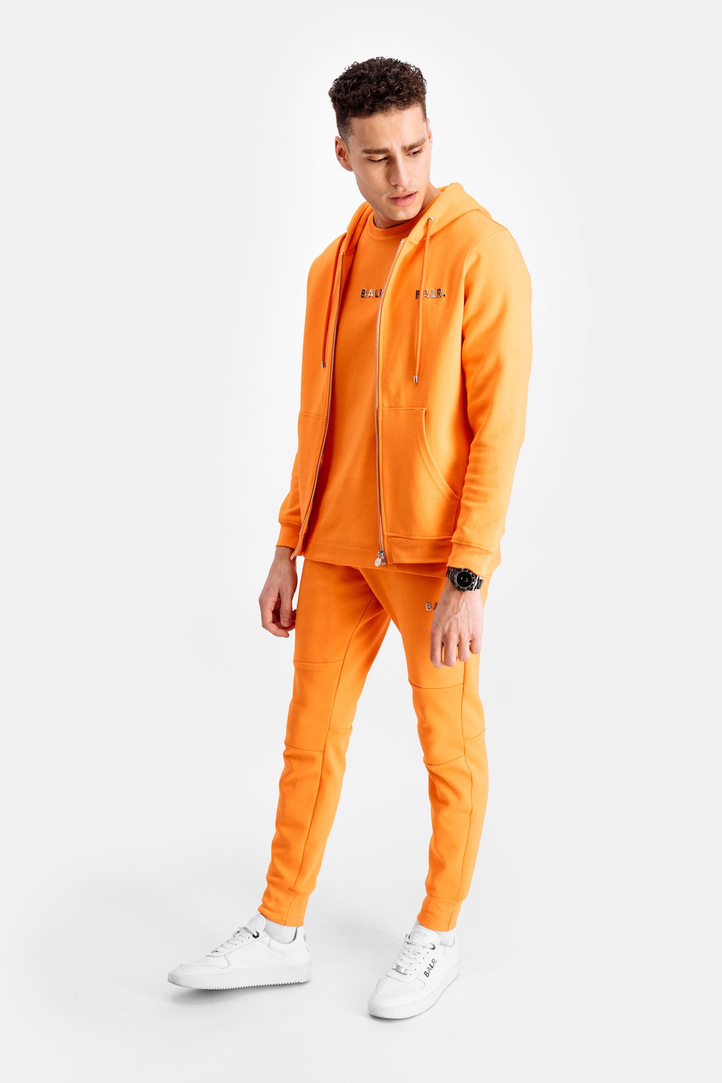Q-Series Straight Zip Thru Hoodie Vibrant Orange
