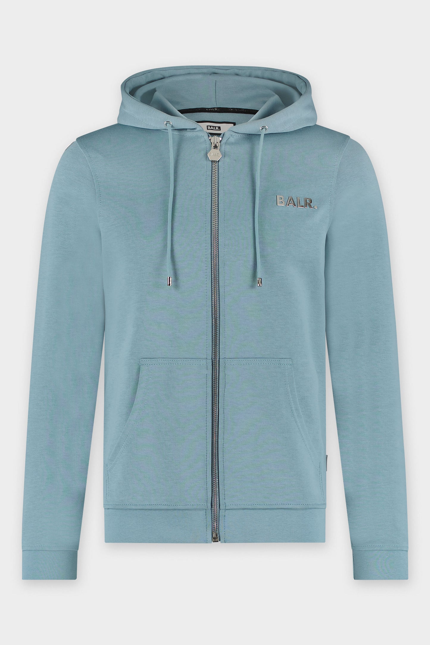 Q-Series Straight Zip Thru Hoodie Stone Blue