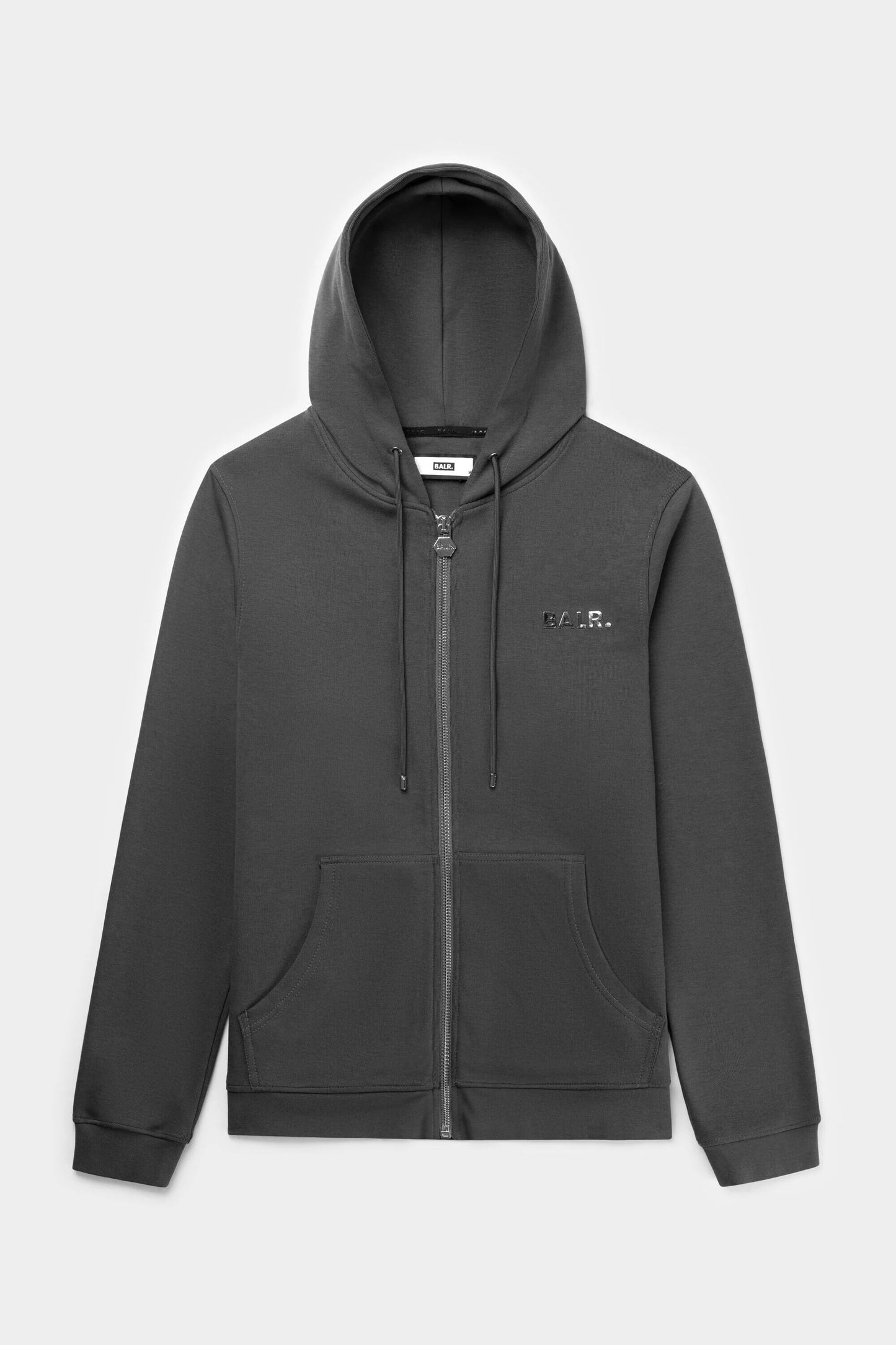 Q-Series Straight Zip Thru Hoodie Renewed Asphalt