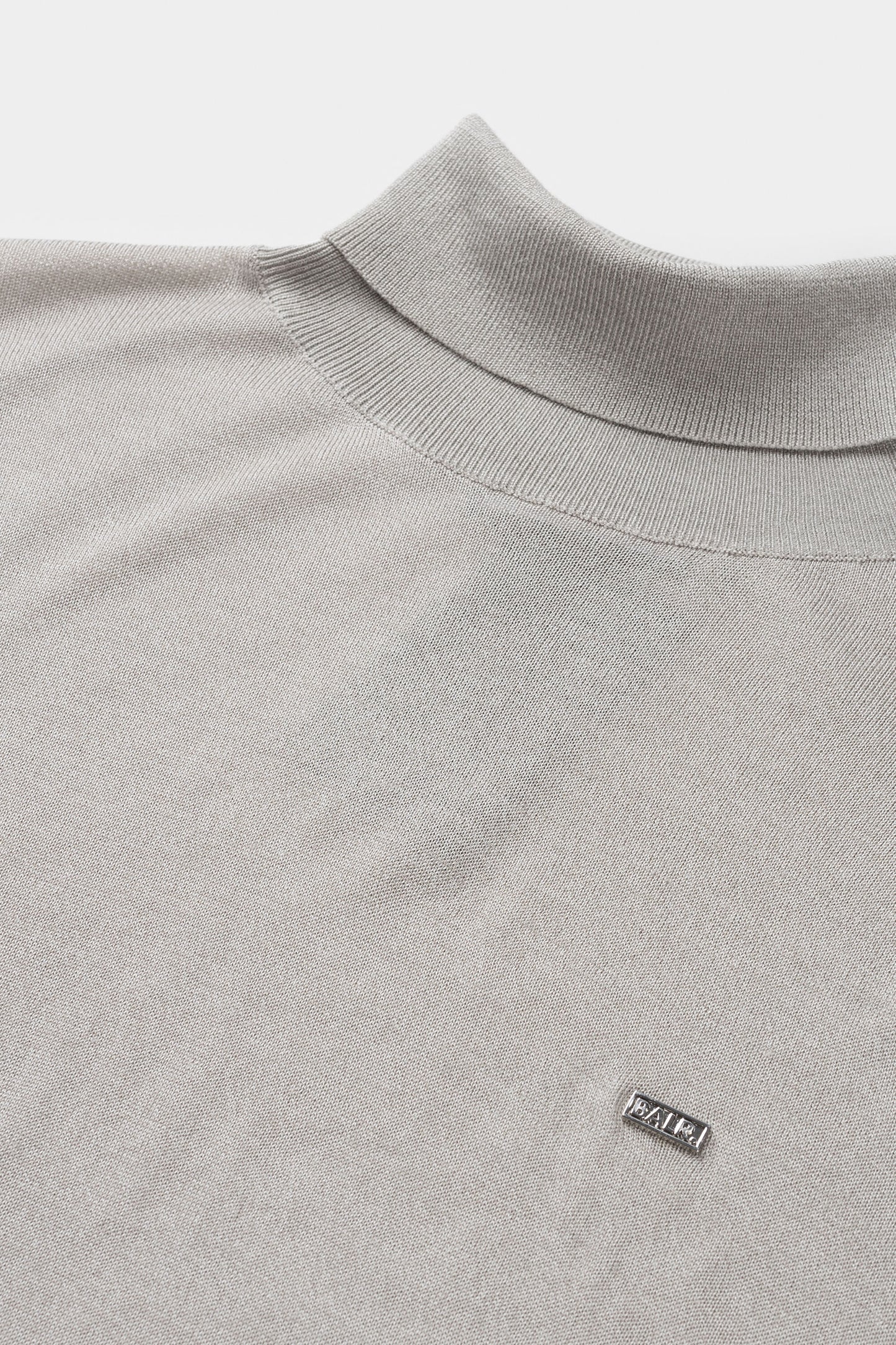 Ross Badge Regular Knitted Turtle Neck Grey Heather