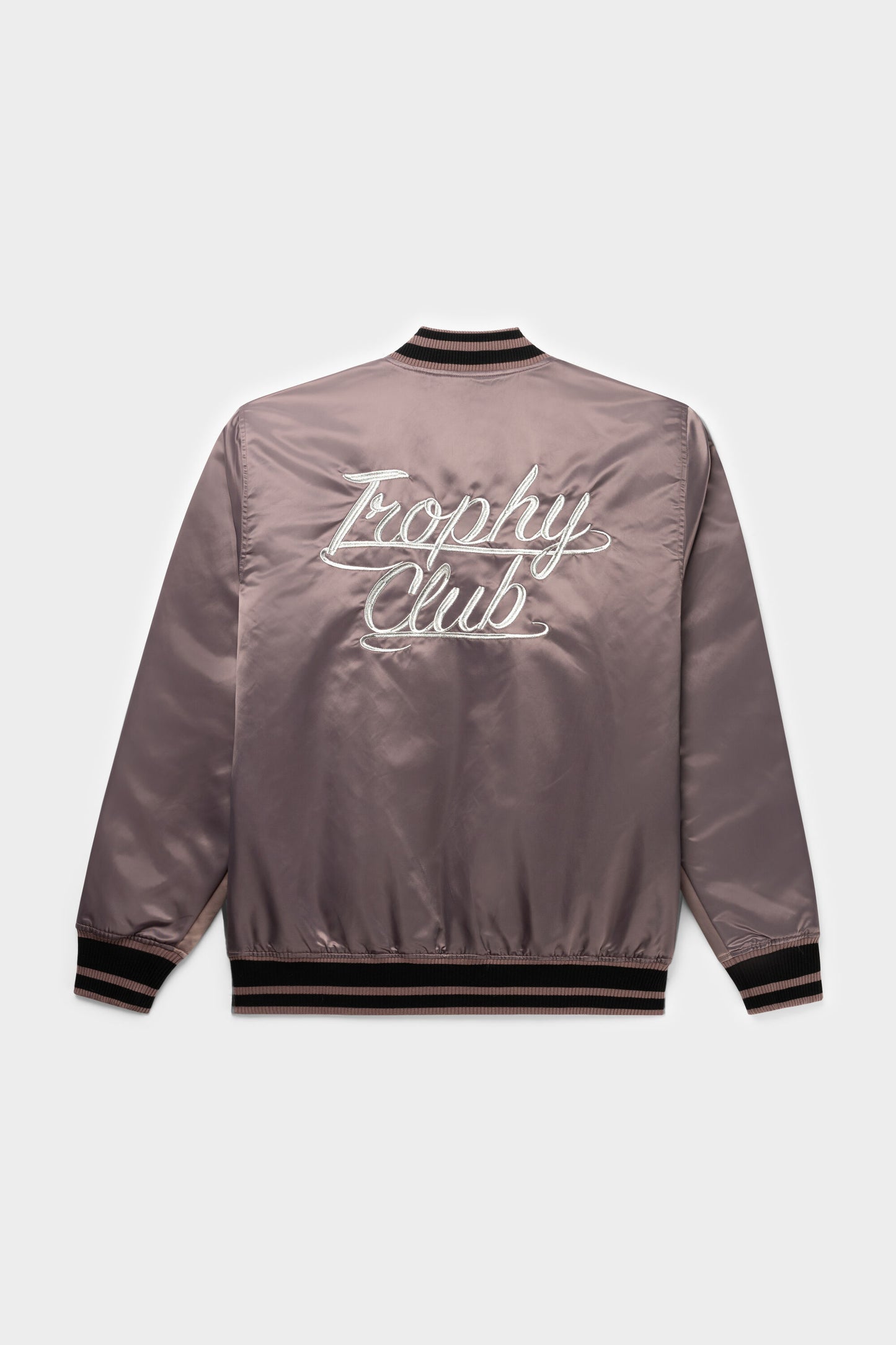 Hazel Loose Zip Trophy Bomber Jacket Purple Dove