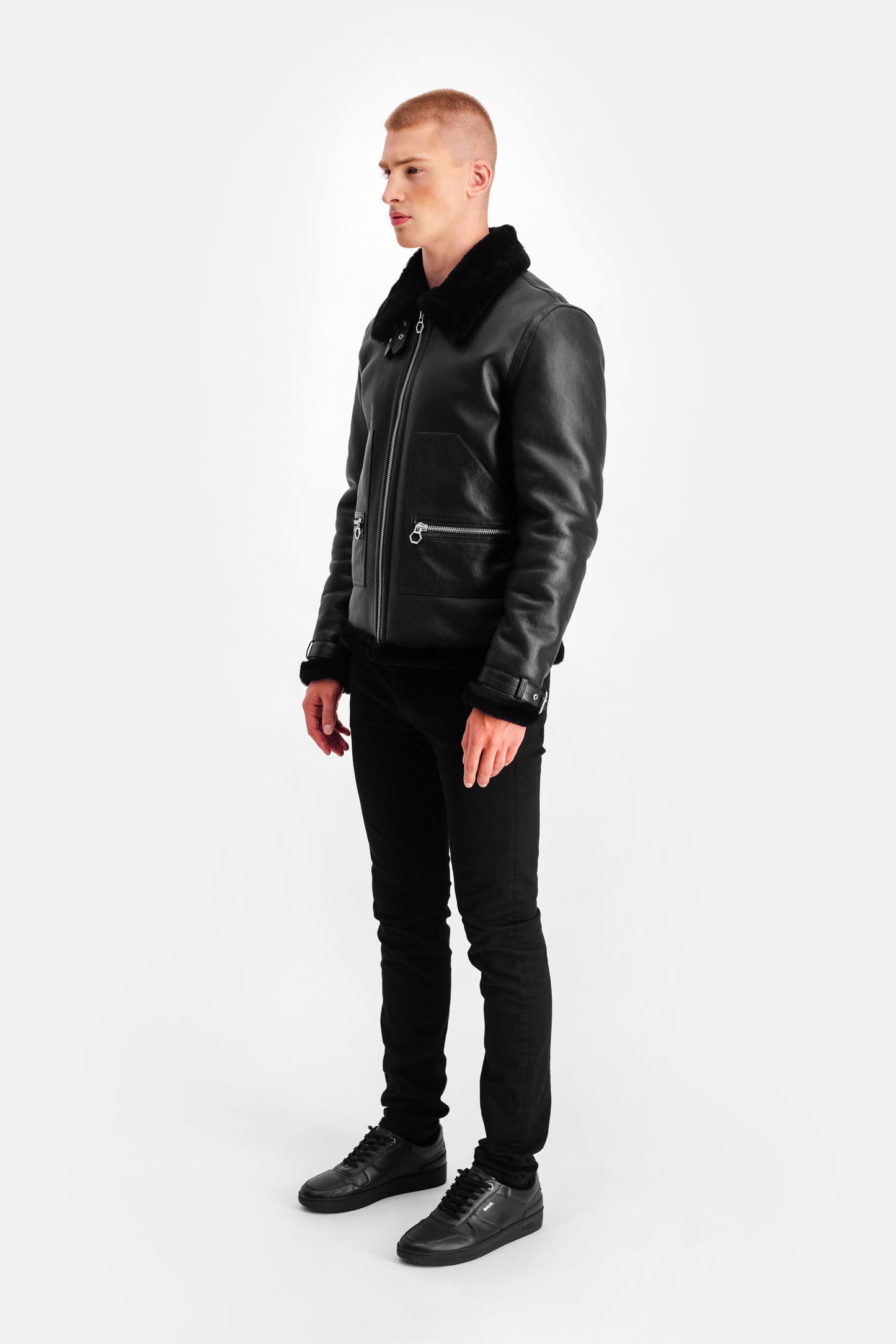 Shearling Regular Jacket Jet Black