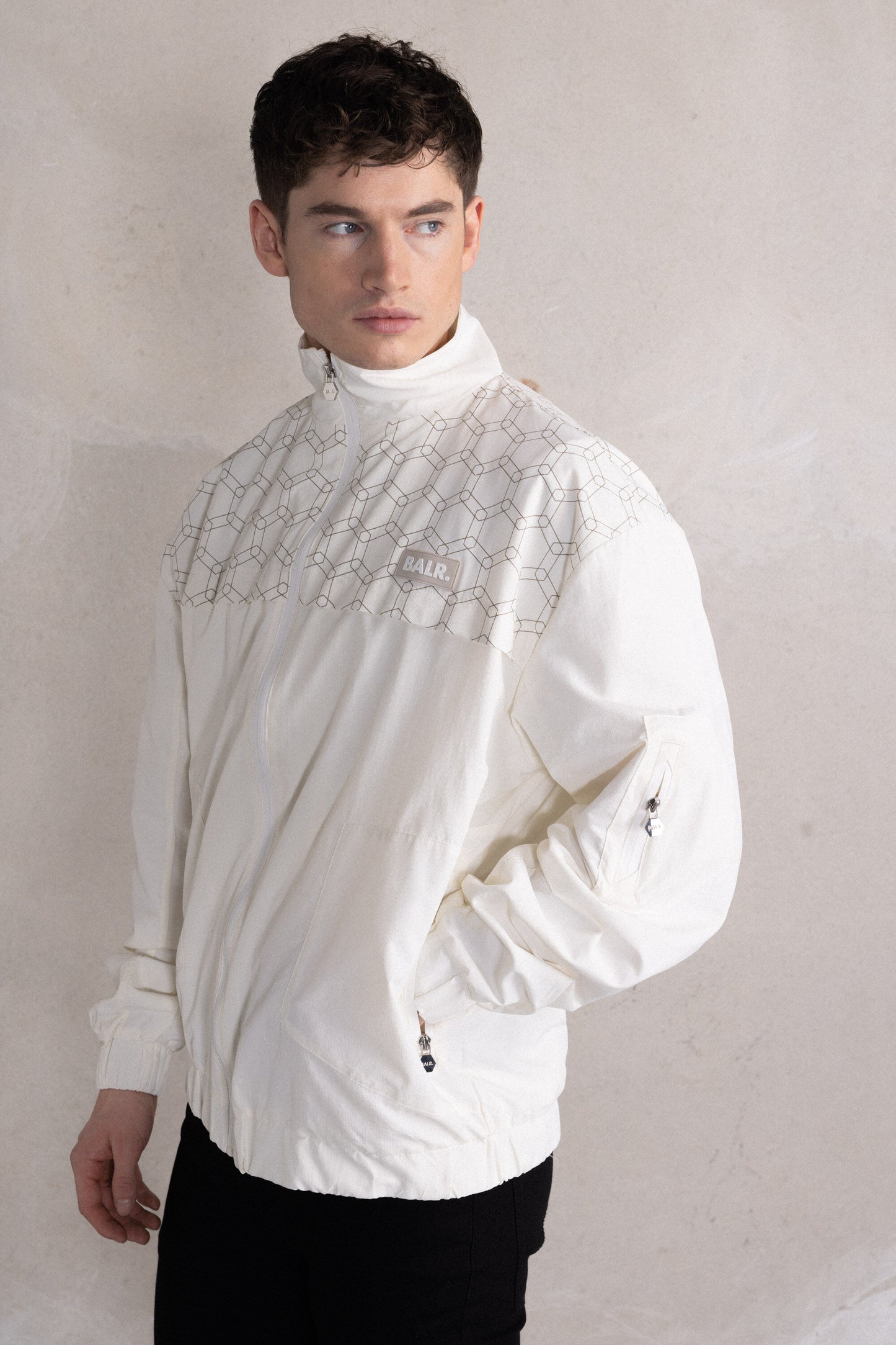 Gus Oversized Crepe Jacket Egret