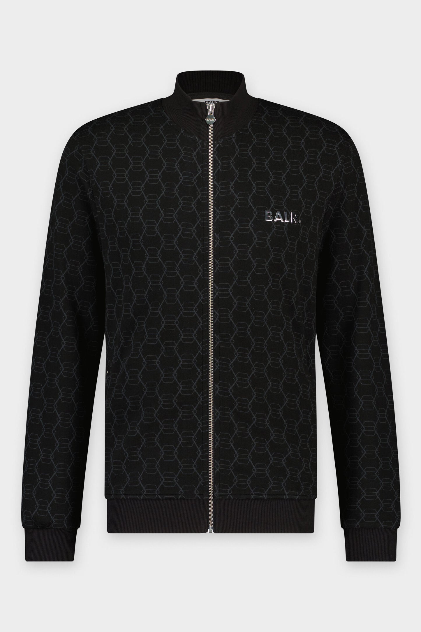 Brooklyn Regular Jacquard Hex. Track Jacket Jet Black