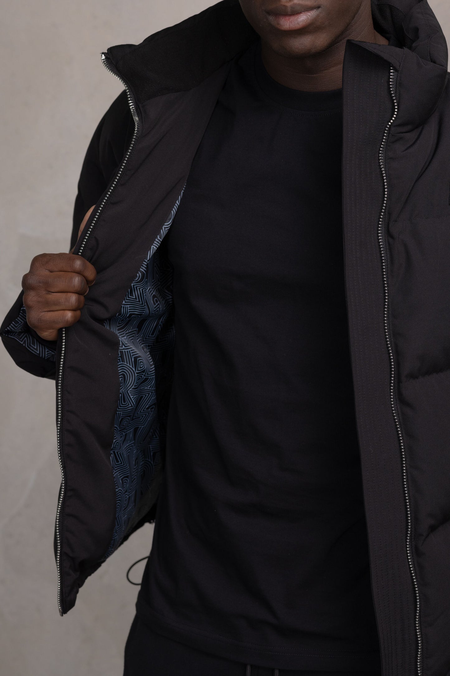 Trey Puffer Jacket Jet Black