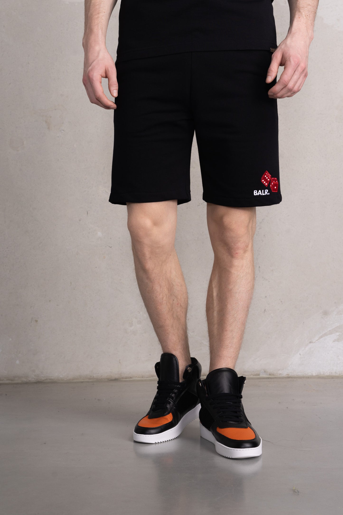 Tony Regular Dice Sweat Shorts Jet Black