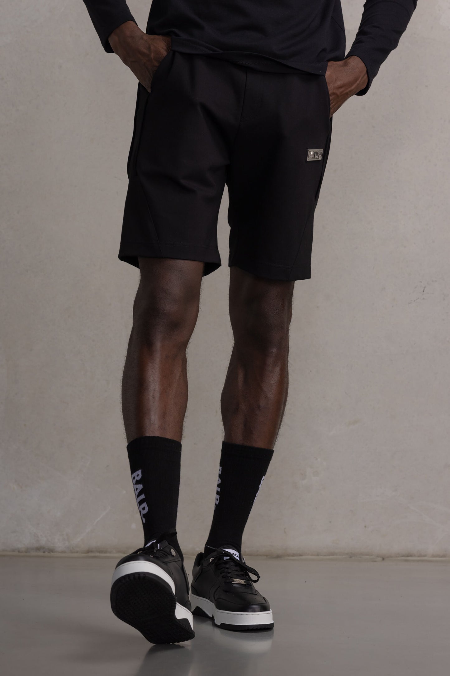 Tony Regular Panel Sweat Shorts Jet Black