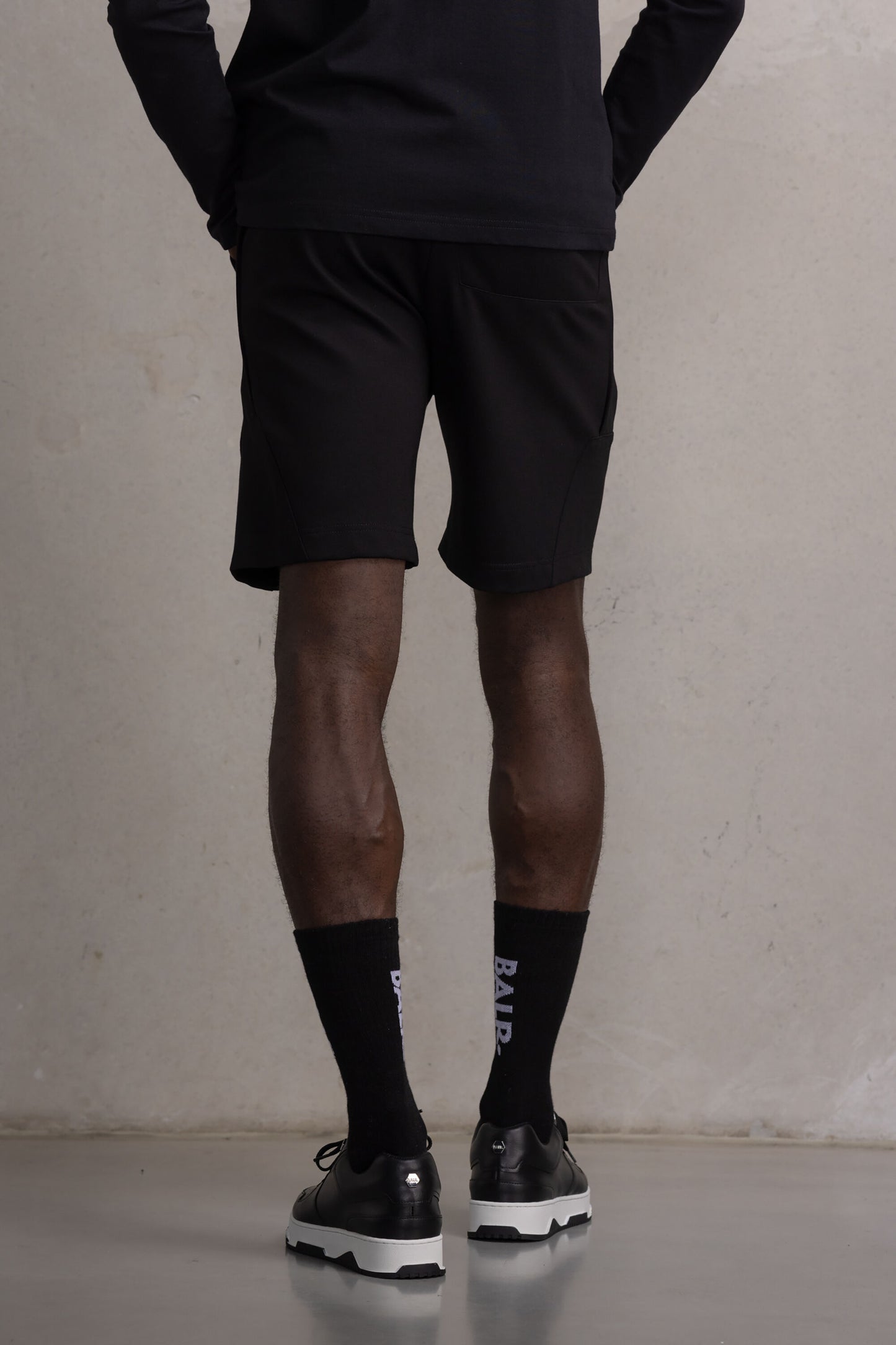 Tony Regular Panel Sweat Shorts Jet Black