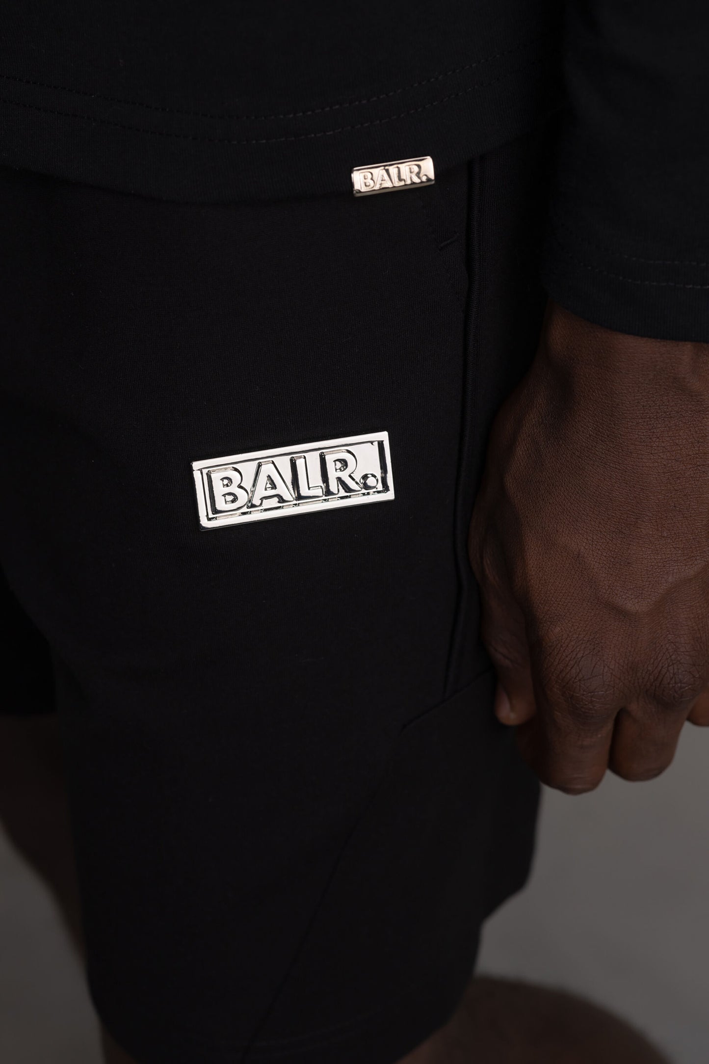 Tony Regular Panel Sweat Shorts Jet Black