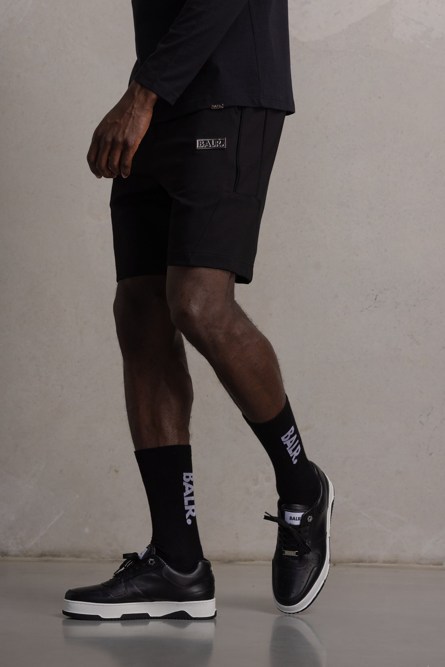 Tony Regular Panel Sweat Shorts Jet Black