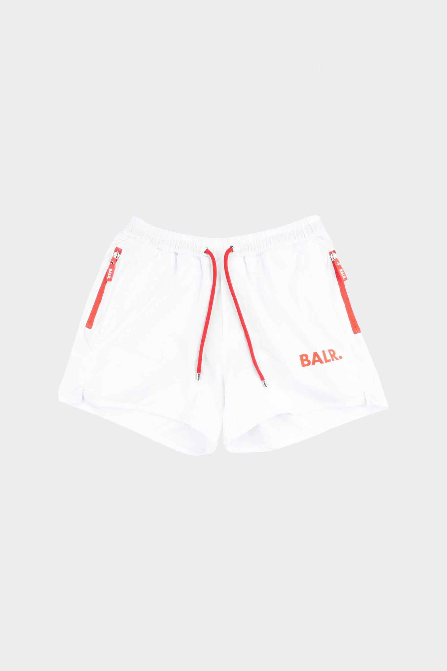 Bright Orange Branded Swimshort Bright White