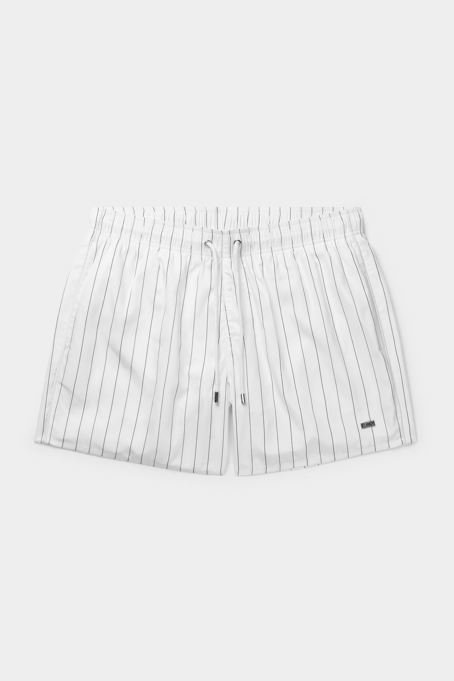 Classic Pinstripe Swimshorts Bright White
