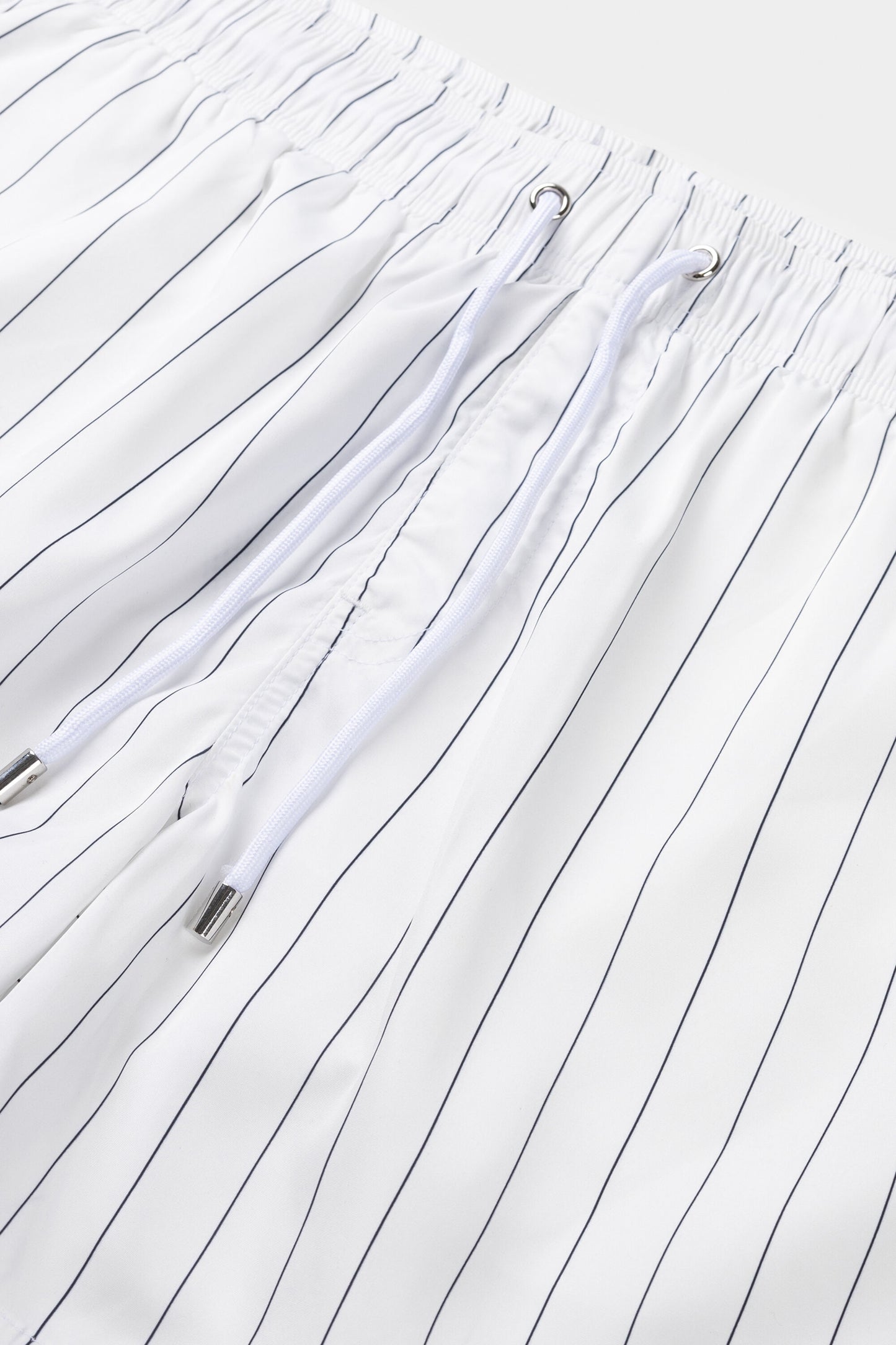 Classic Pinstripe Swimshorts Bright White
