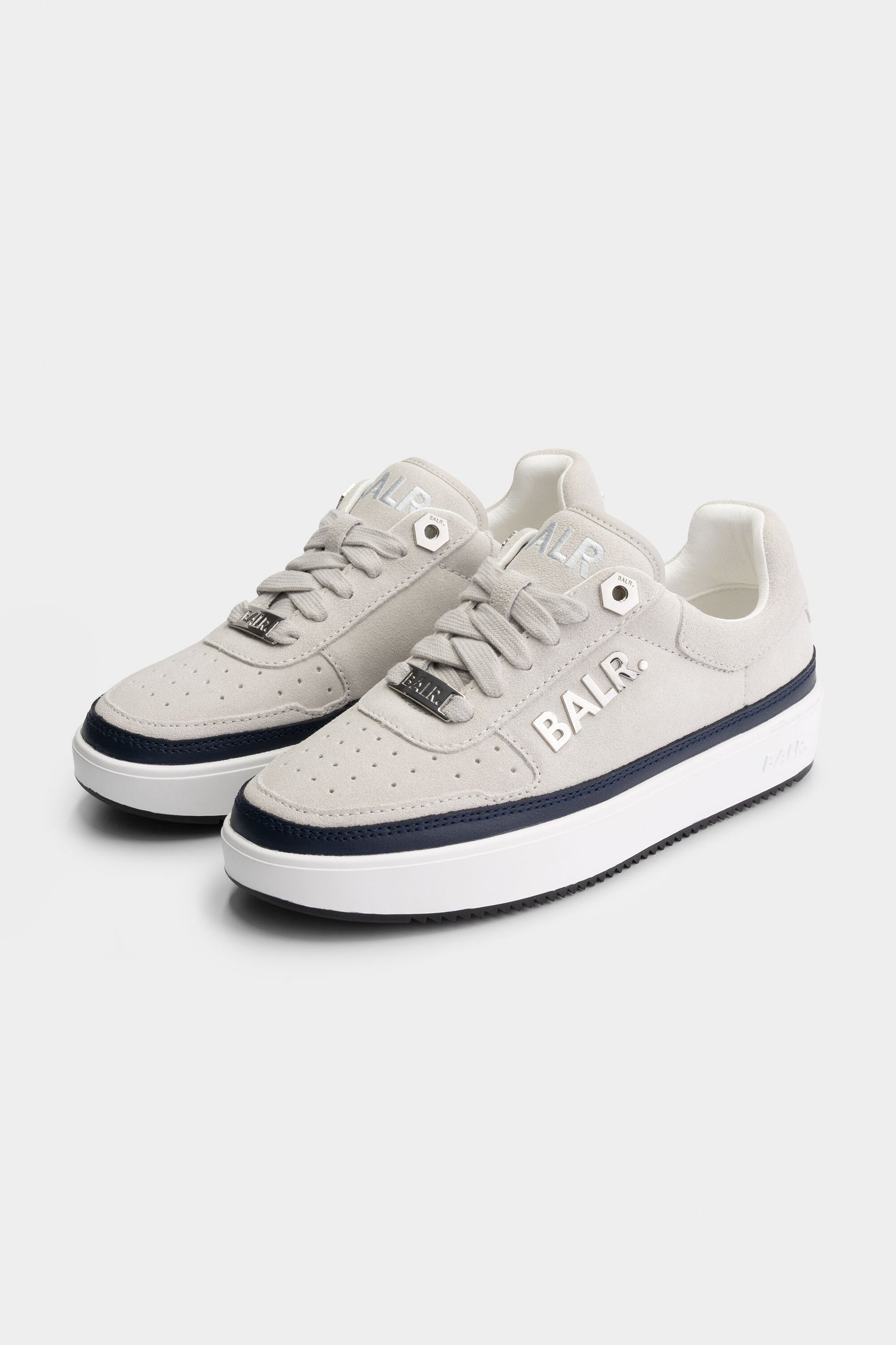 BALR. Suede Two Layer Sneaker Lt Grey