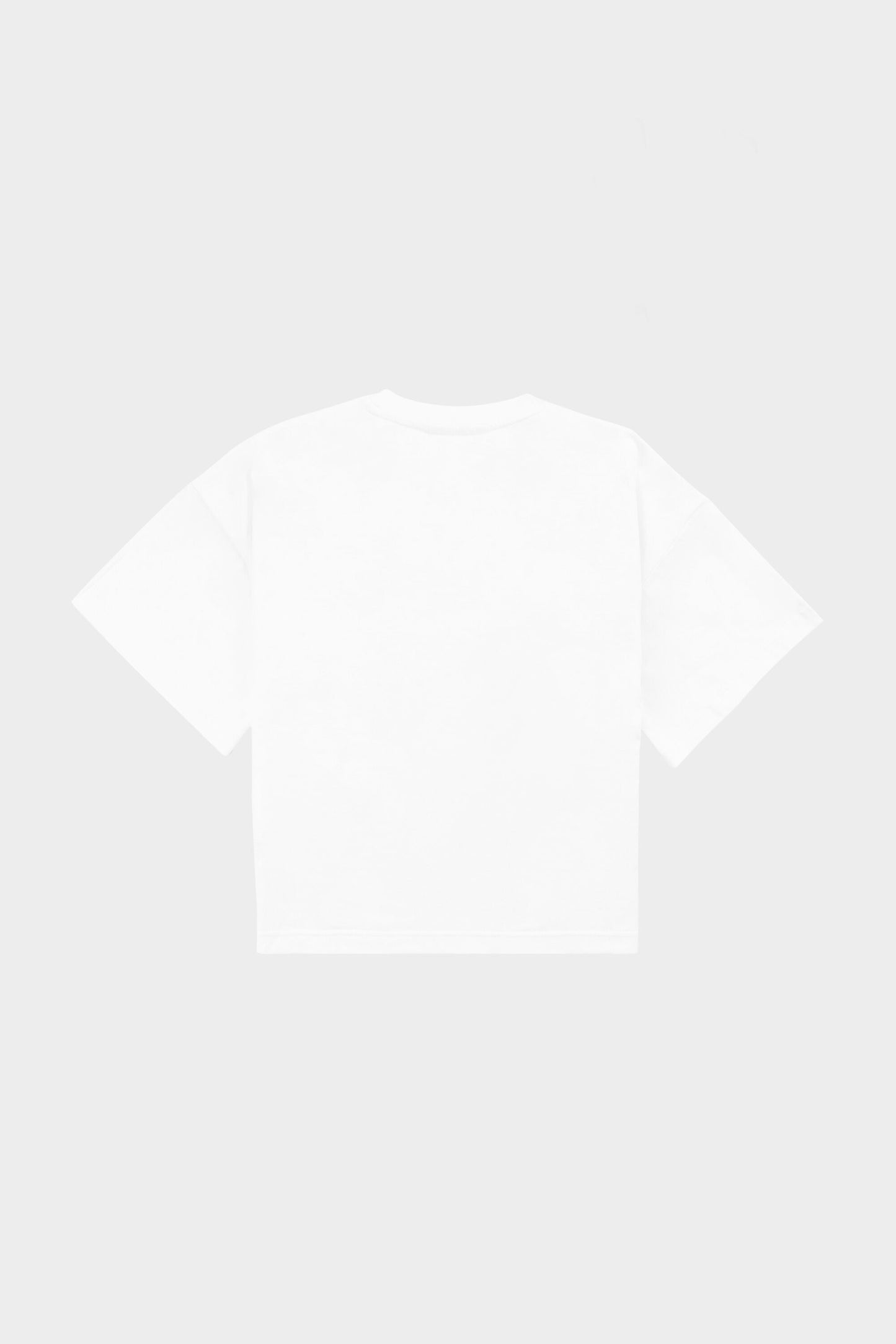 Clean Wide Croped Tee Bright White