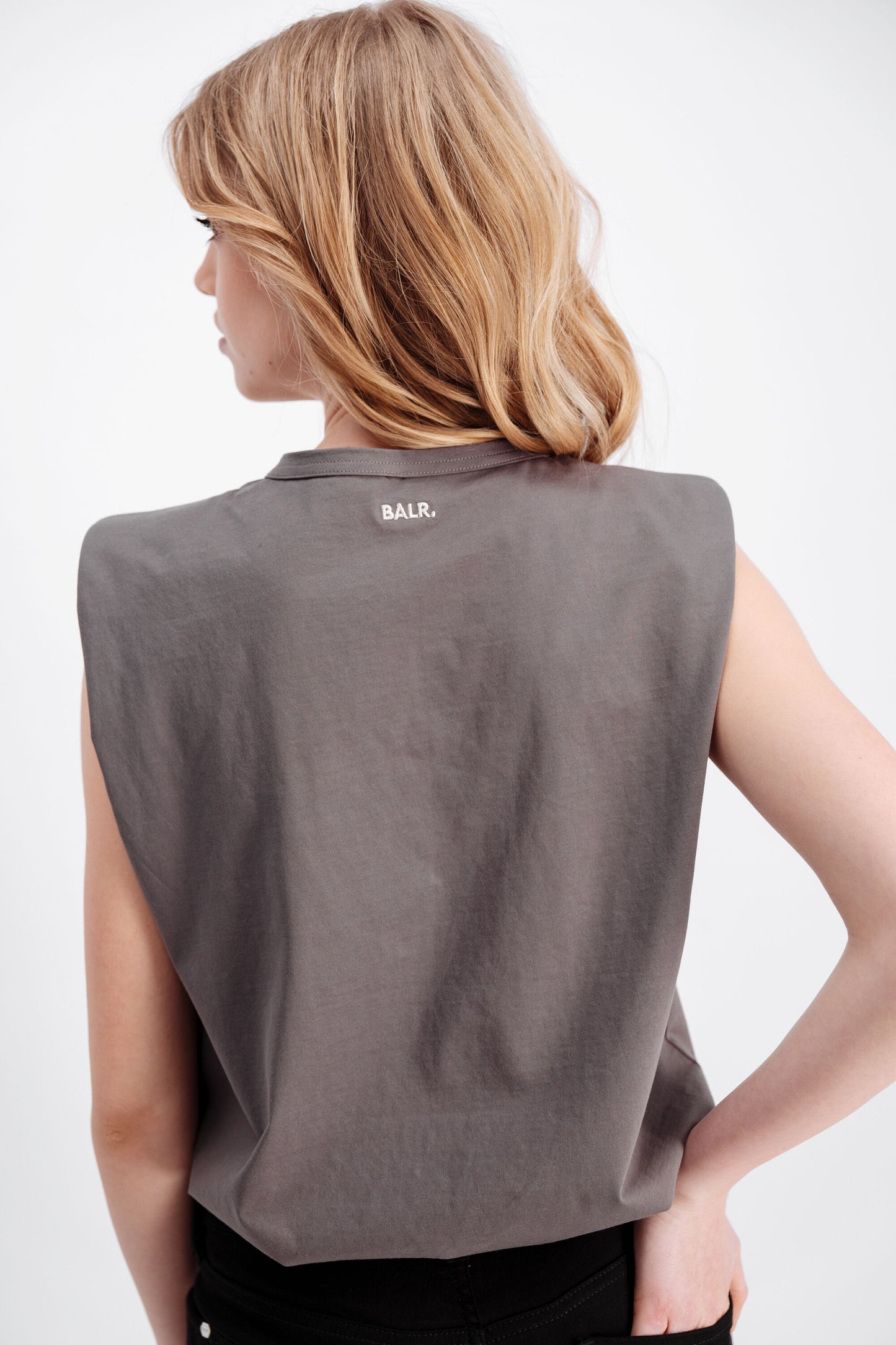 Padded Shoulder Top Gargoyle