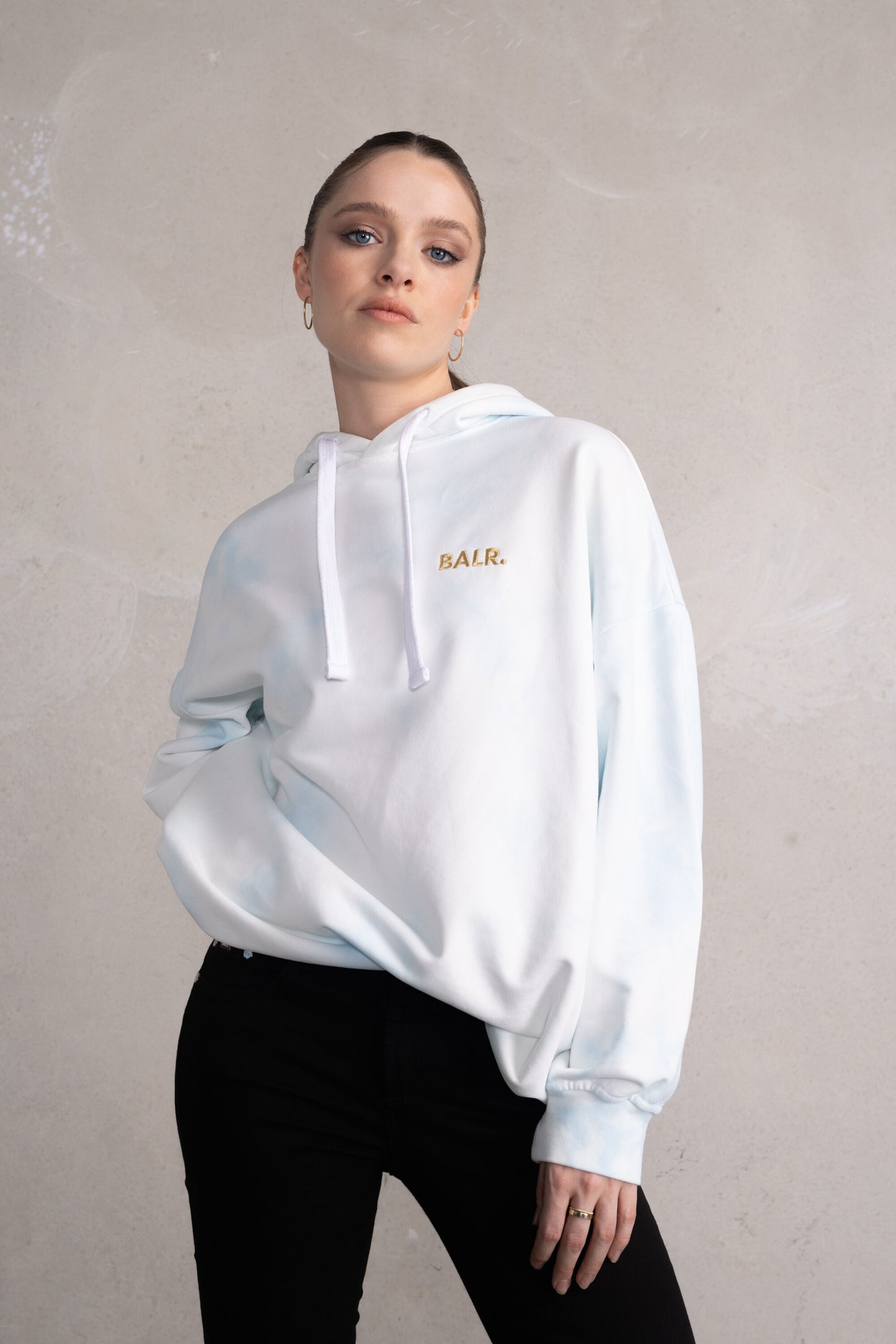 Eve Oversized Tie Dye Hoodie Women Bright White