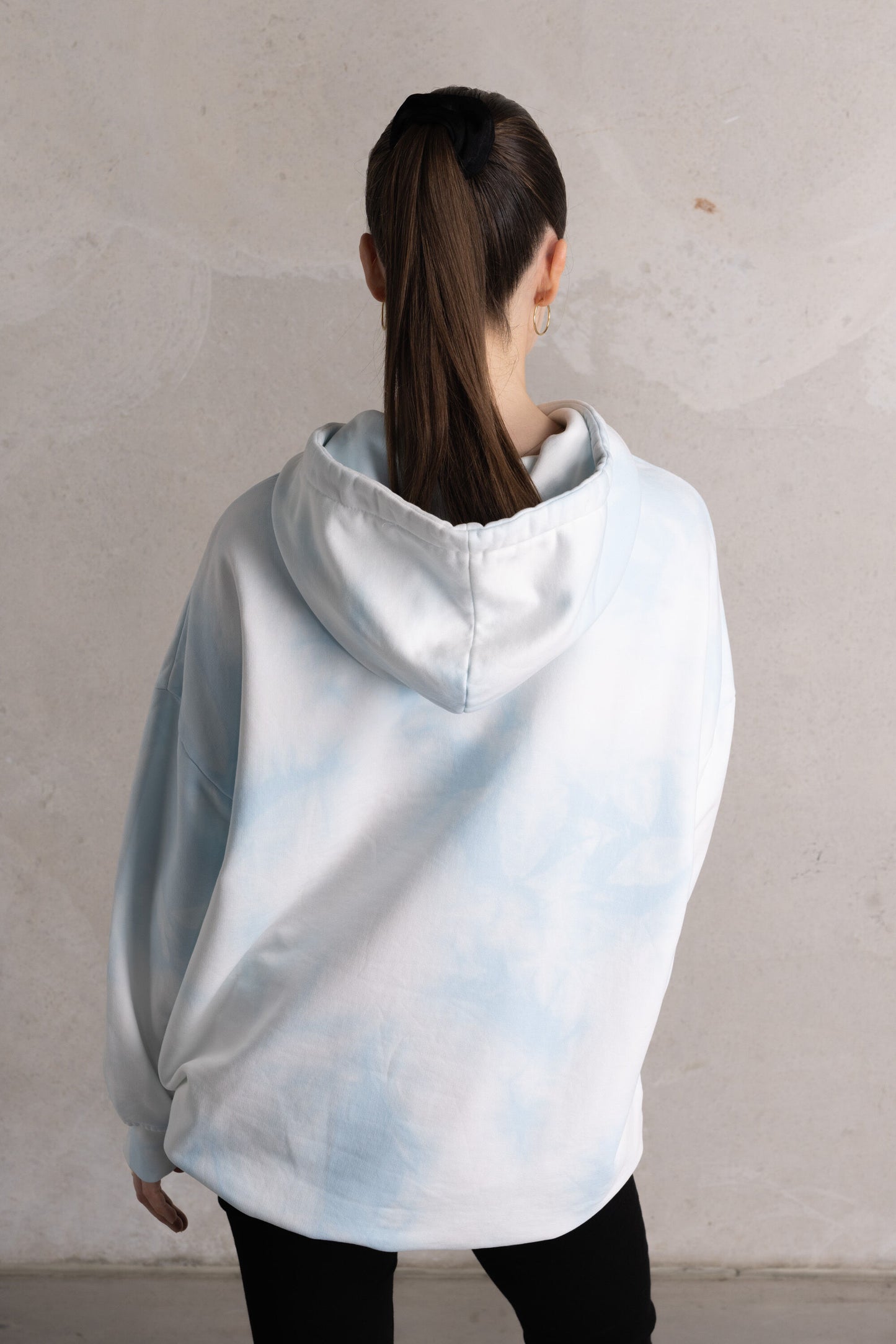 Eve Oversized Tie Dye Hoodie Women Bright White