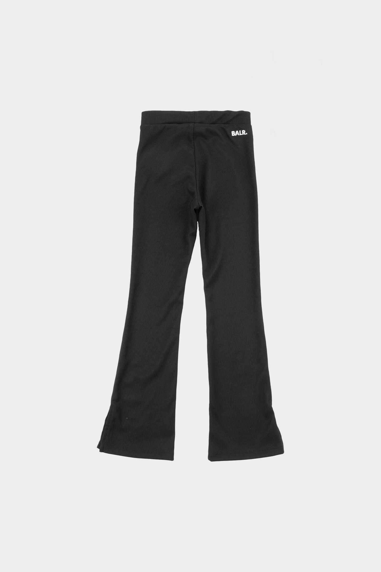 Kids Rib Flared Legging Jet Black