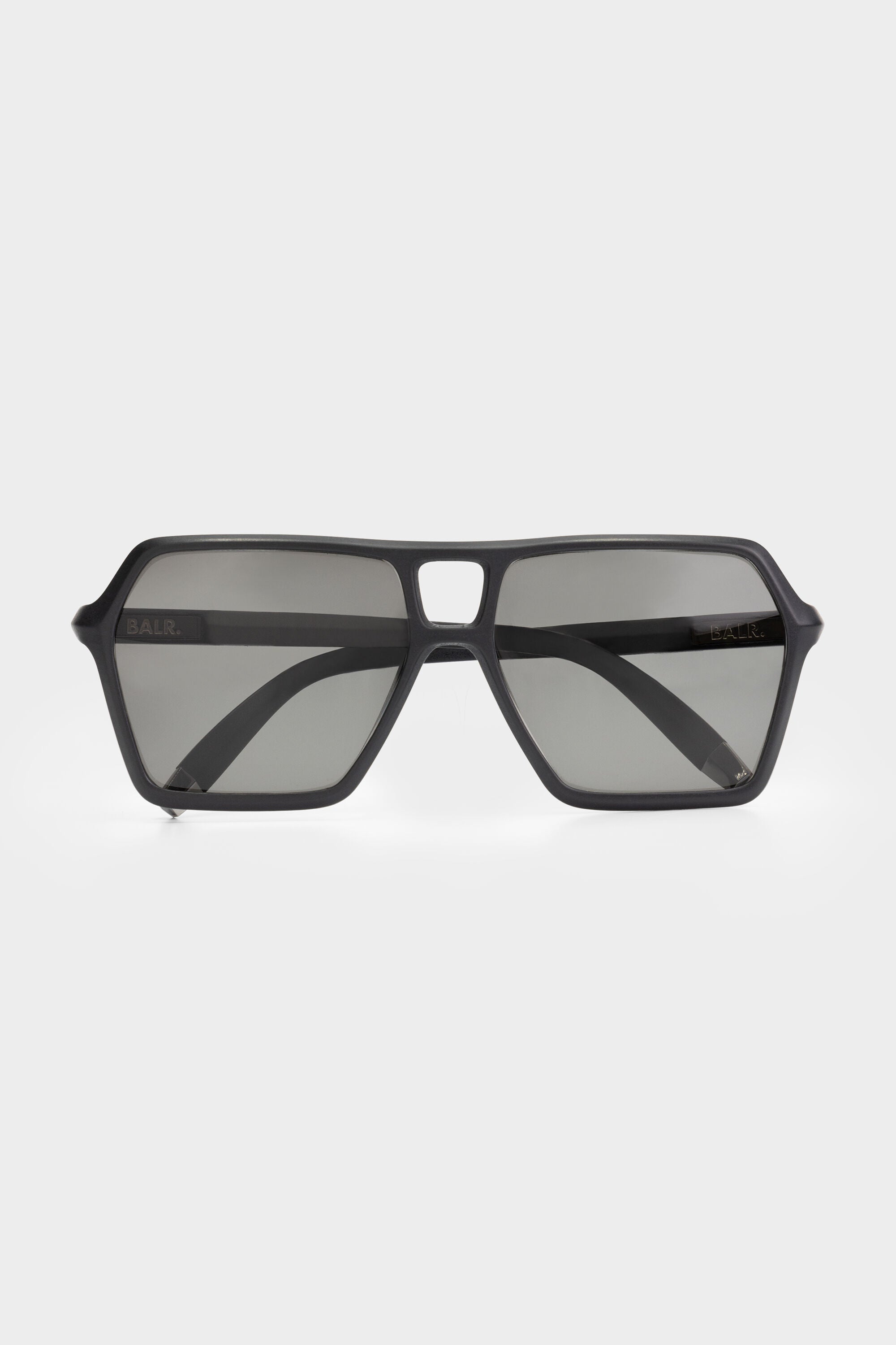 Classic Aviator Hexagon Sunglasses Black/Smoke Grey