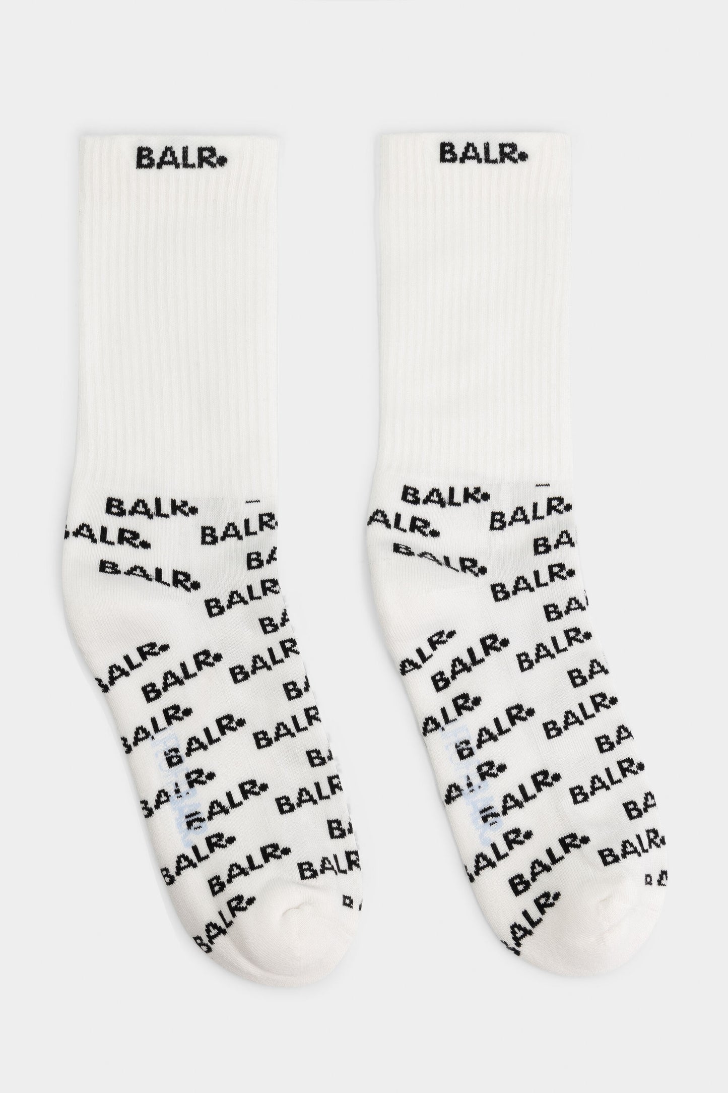 BALR. 2-Pack AOP Logo Socks Bright White/Jet Black