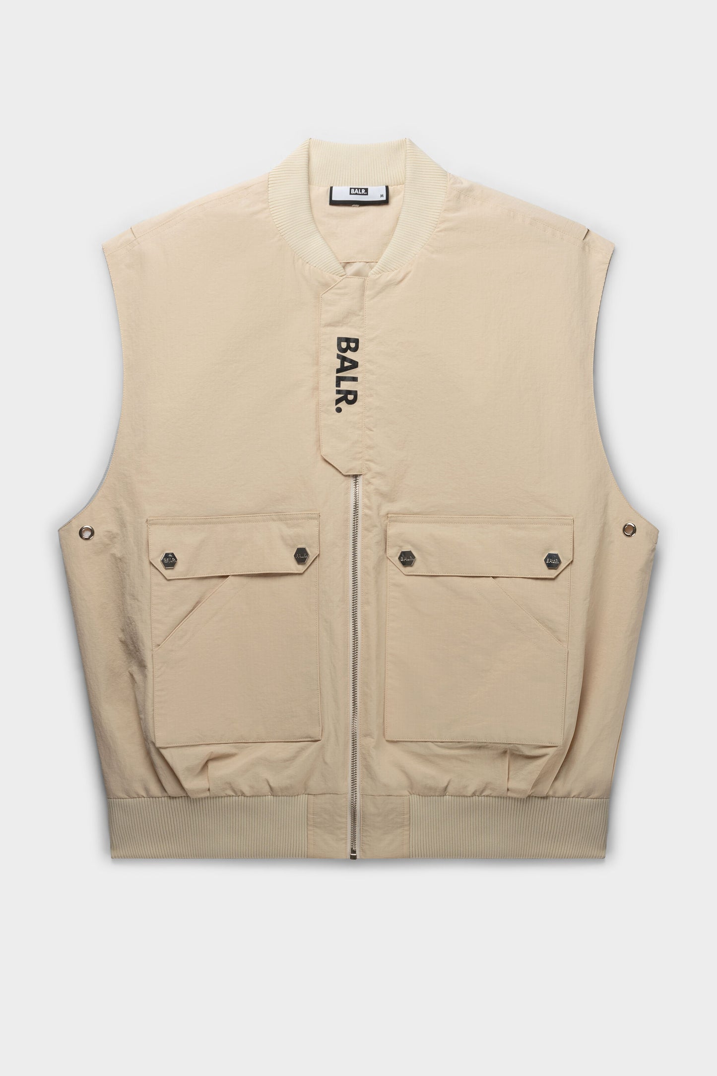 Jack Sleeveless Bomber Jacket White Pepper